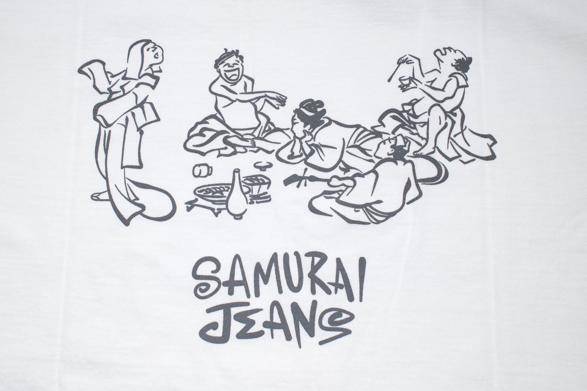 Samurai 8.5oz "Drunk" Loopwheeled Tee (White)