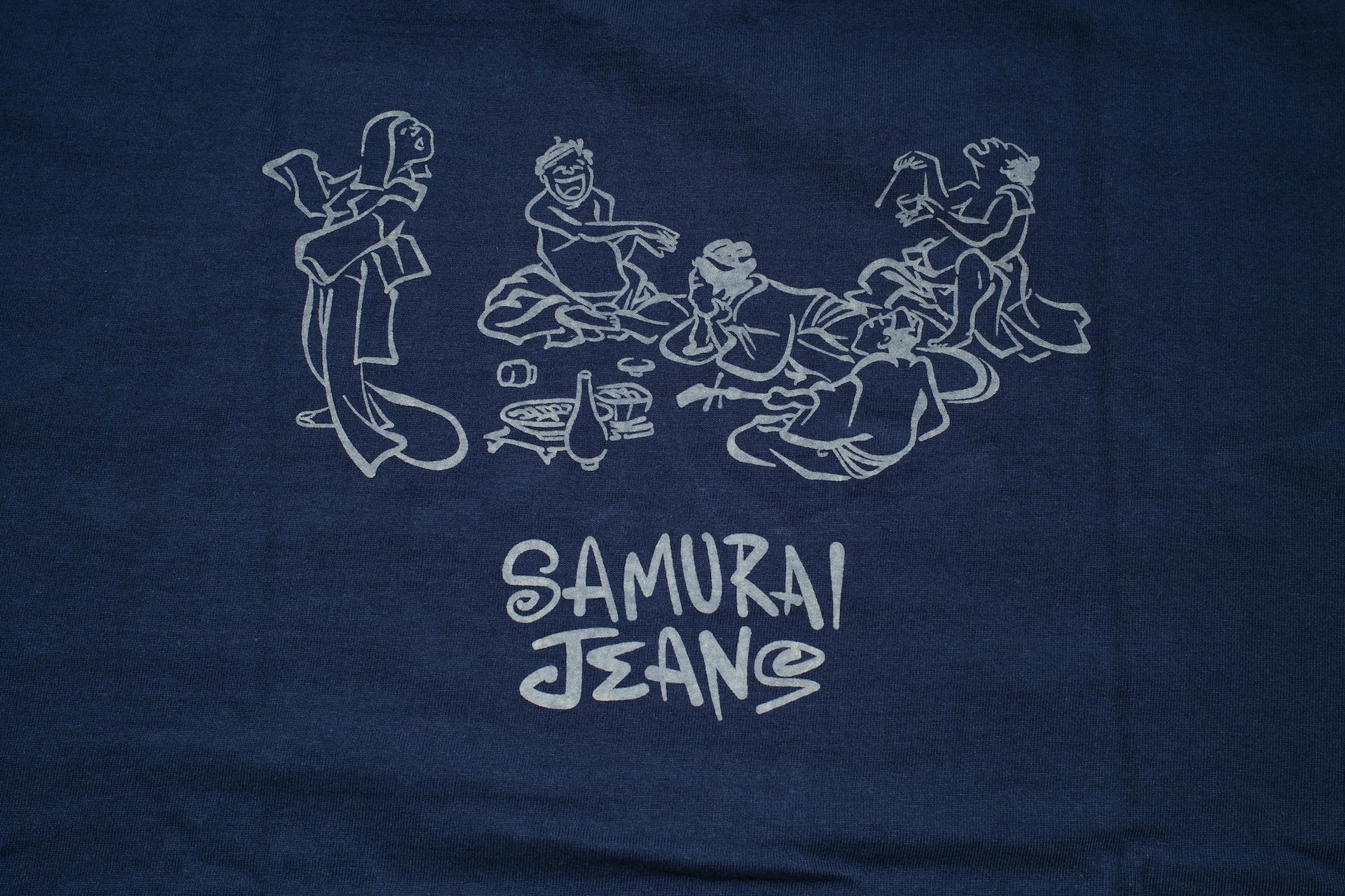 Samurai 8.5oz "Drunk" Loopwheeled Tee (Navy)