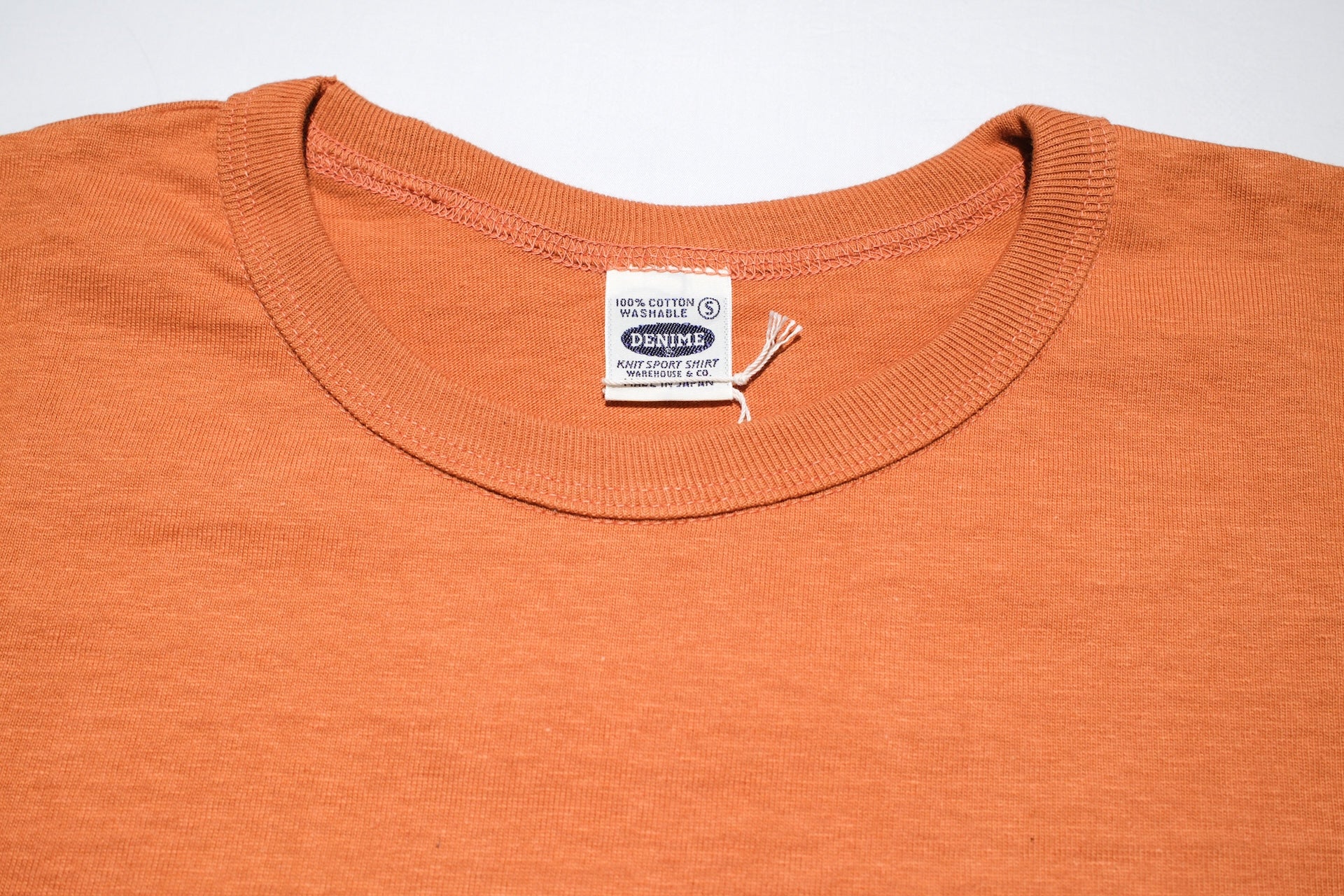 Denime X Warehouse Co. Lot.272 7oz “New Standard” Loopwheeled Plain Tee (Brick)