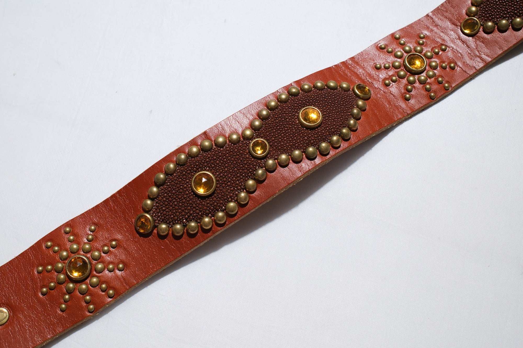 Hollywood Trading Company "Devil Eyes" Belt (Light Brown Tea-Core)