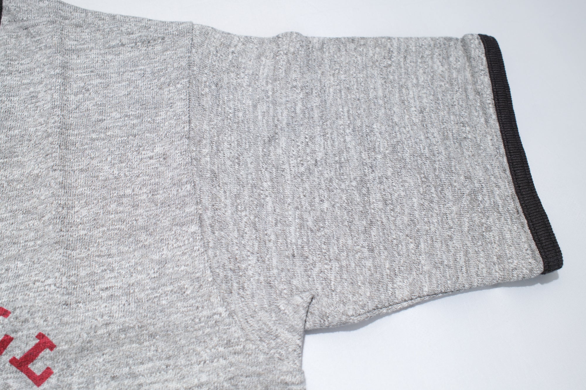 Warehouse 5.5oz "Campell" Ringer Loopwheeled Tees (Heather Grey X Black)