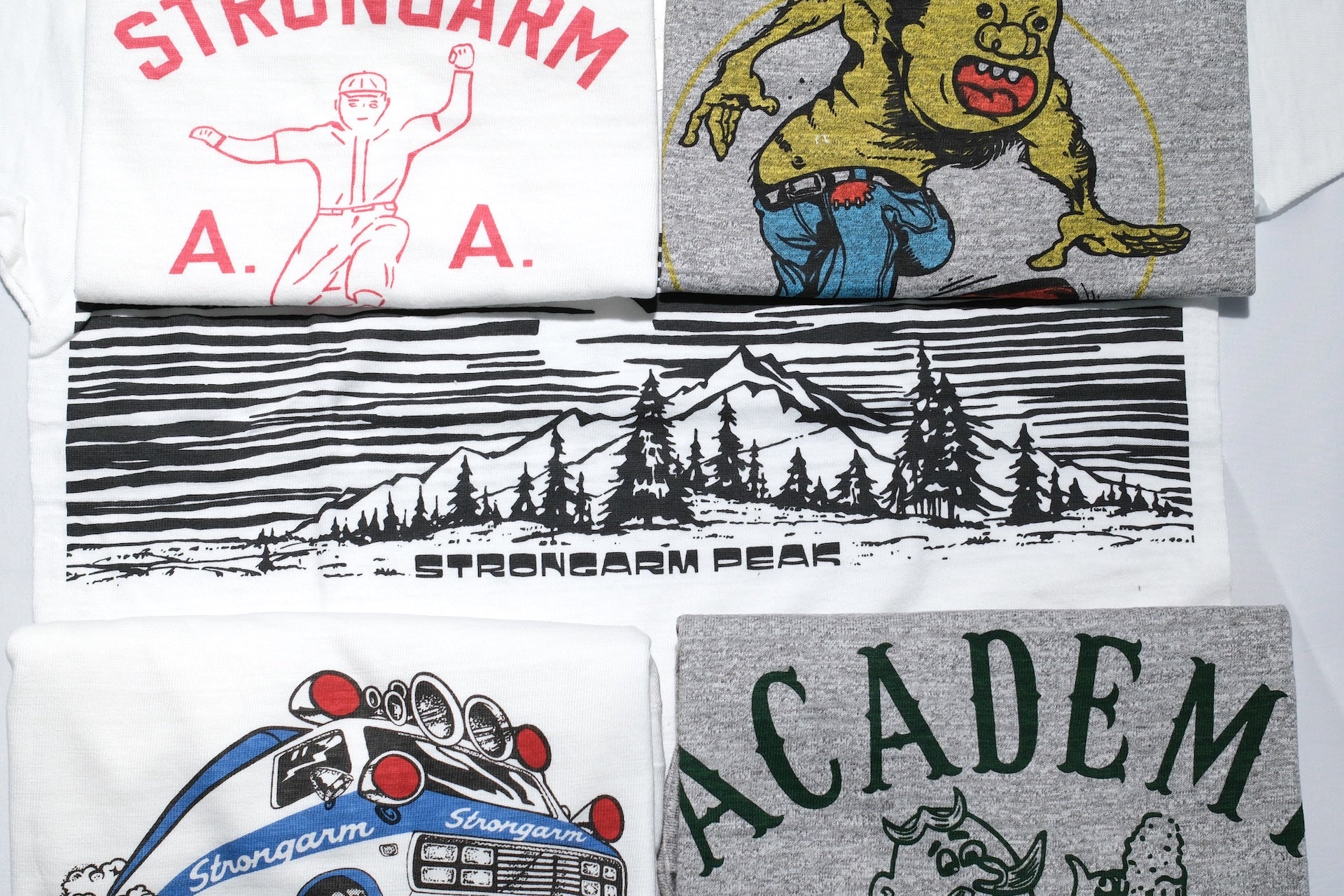 John Gluckow X Warehouse Co. 6oz ‘Custom Van’ Loopwheeled Tee (White)