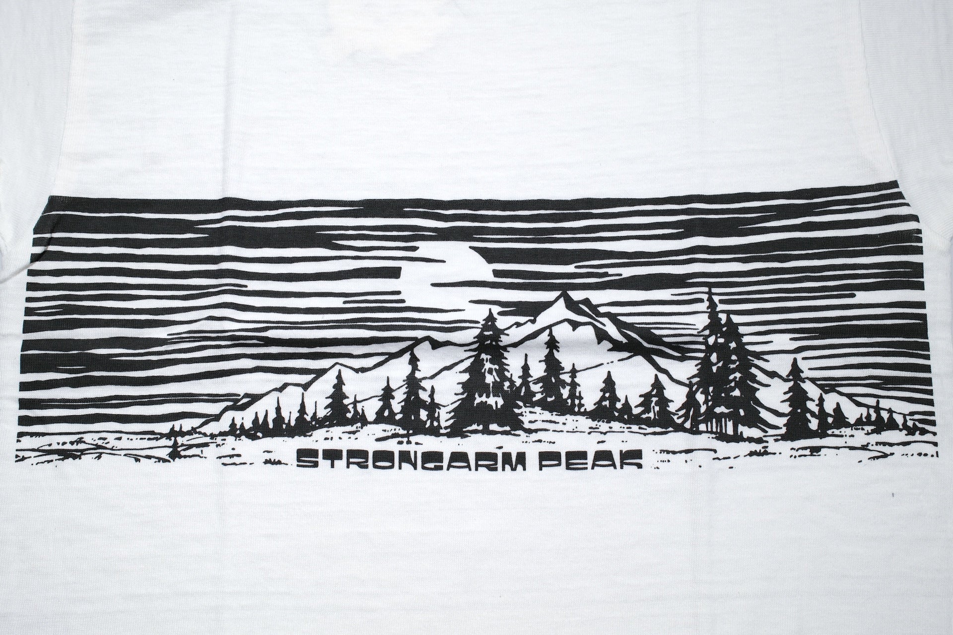 John Gluckow X Warehouse Co. 6oz ‘Forest and Mountains’ Loopwheeled Tee (White)