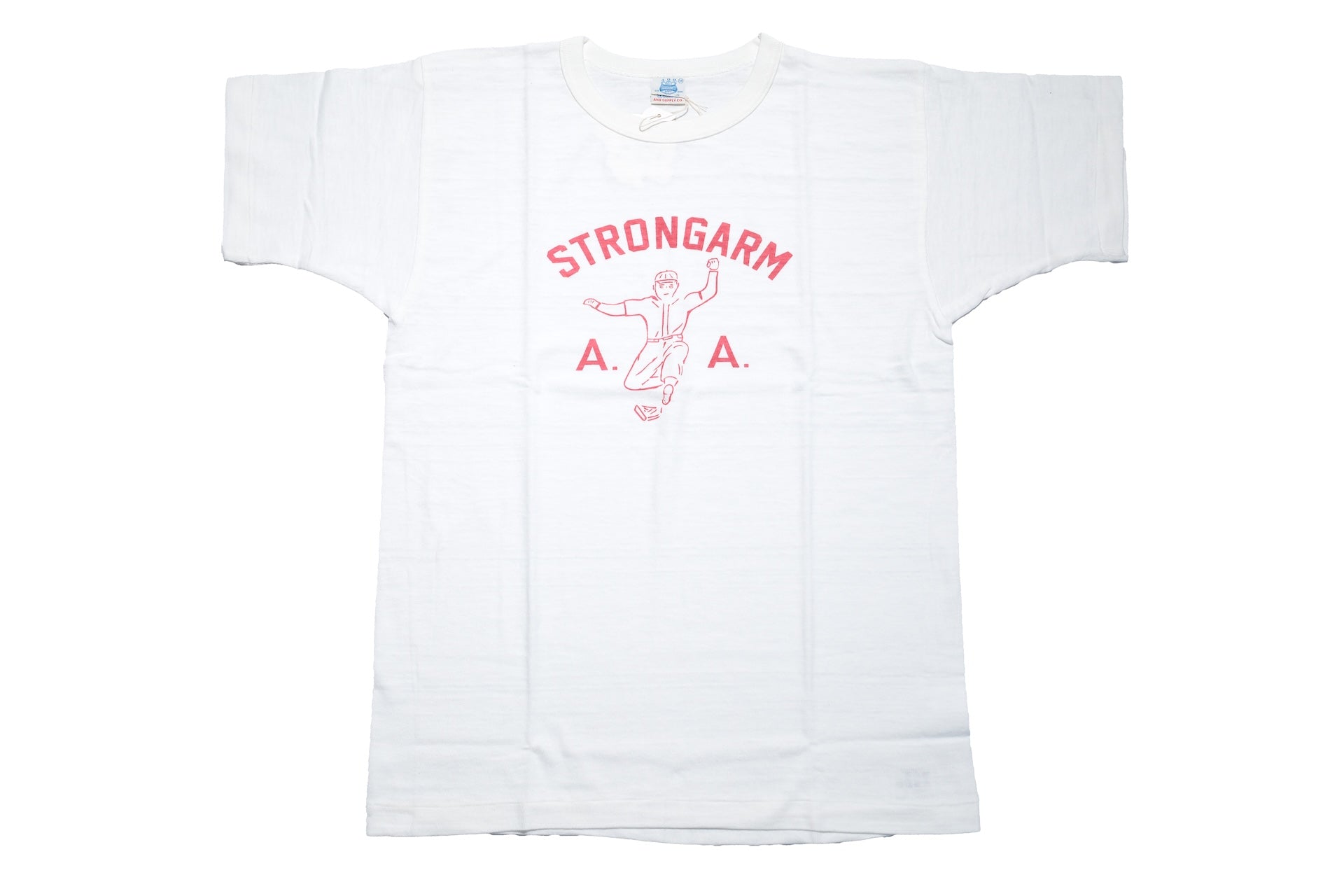 John Gluckow X Warehouse Co. 6oz ‘Safe!’ Loopwheeled Tee (White)