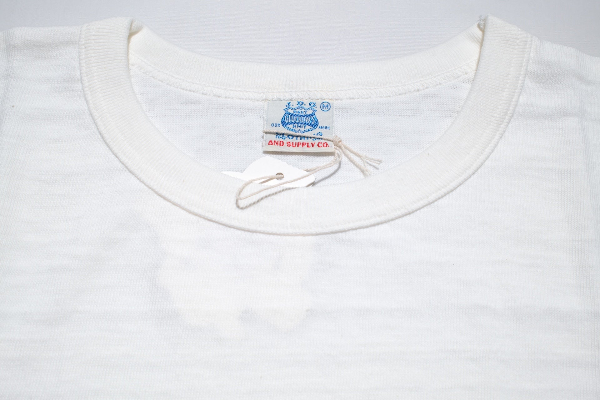 John Gluckow X Warehouse Co. 6oz ‘Safe!’ Loopwheeled Tee (White)