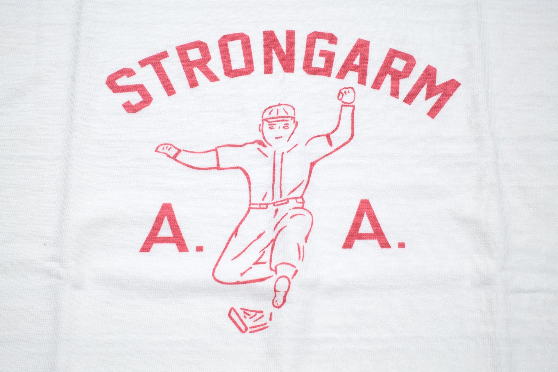 John Gluckow X Warehouse Co. 6oz ‘Safe!’ Loopwheeled Tee (White)