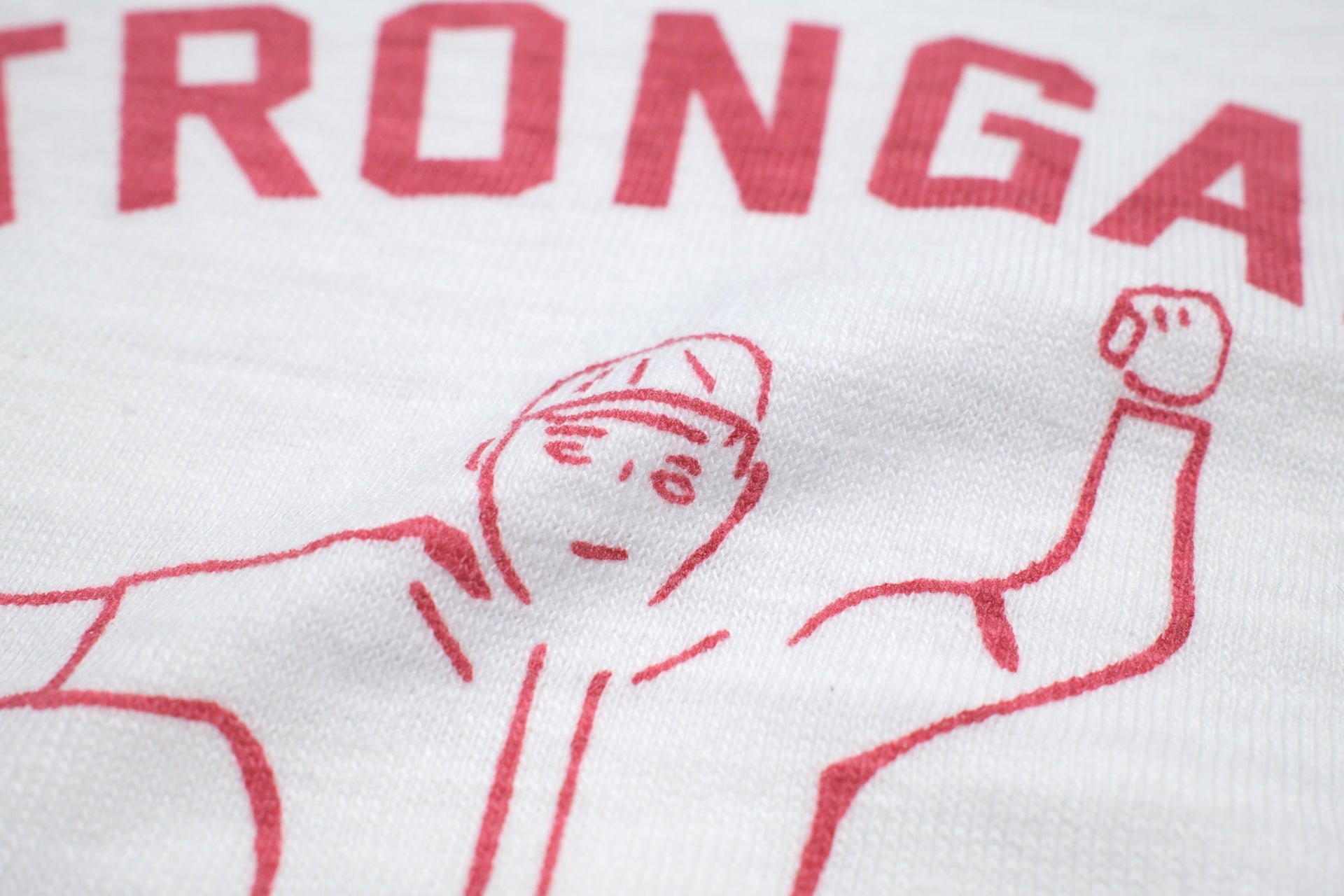 John Gluckow X Warehouse Co. 6oz ‘Safe!’ Loopwheeled Tee (White)