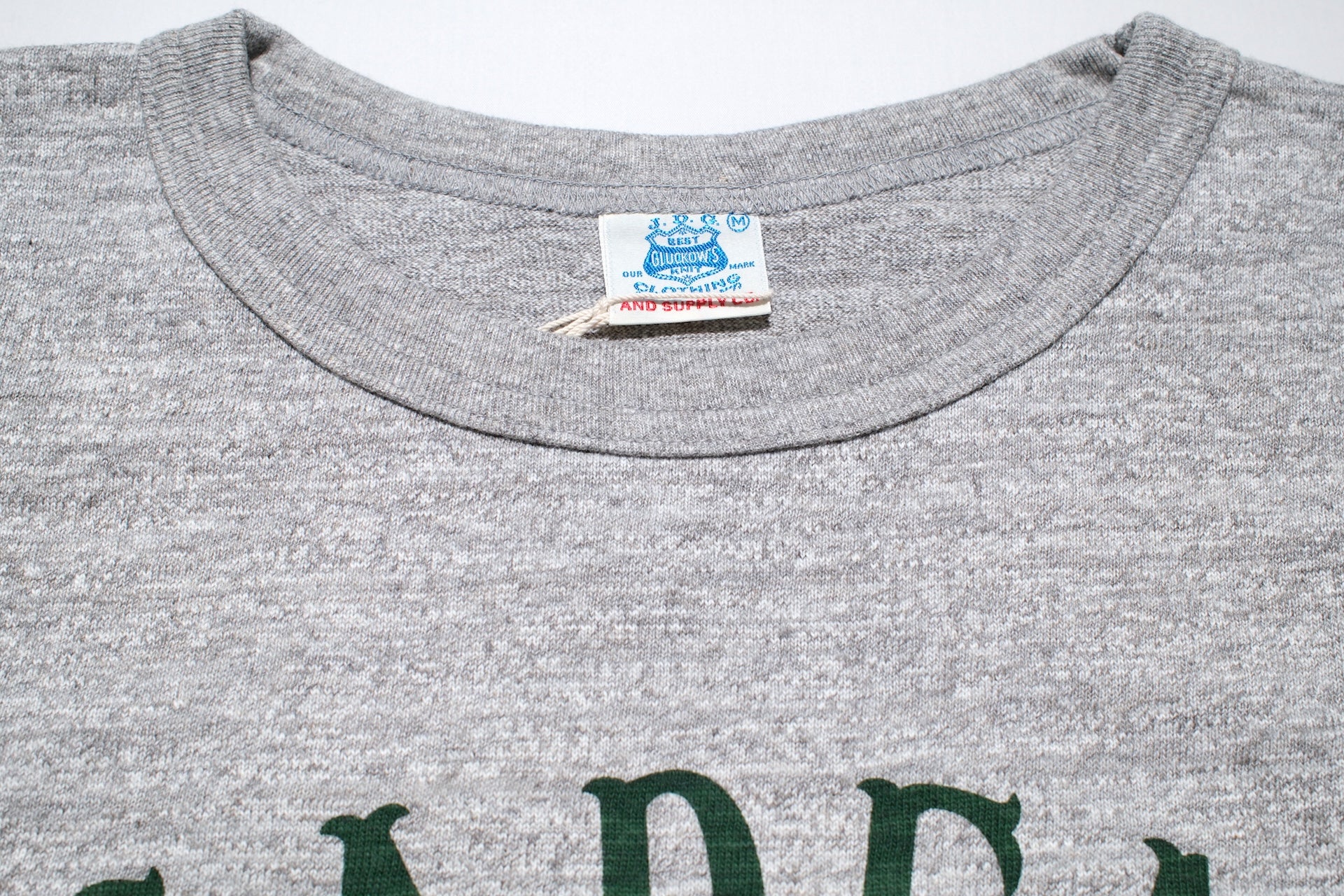 John Gluckow X Warehouse Co. 6oz ‘Academy Beer Distributors’ Loopwheeled Tee (Heather Grey)
