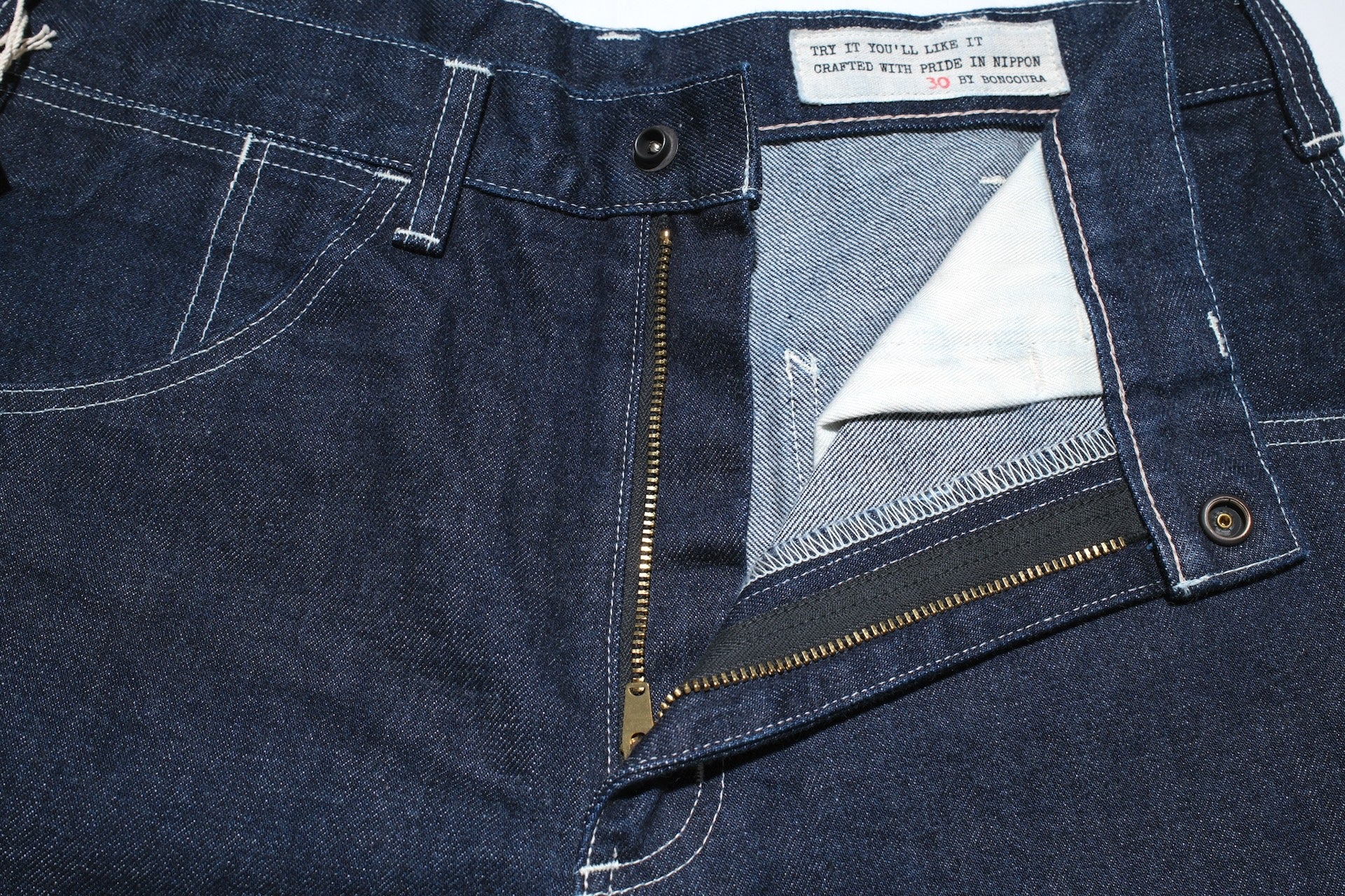 BONCOURA 15oz Indigo Dyed "Ike-Momen"  Denim Painter Pants (Classic Straight fit)