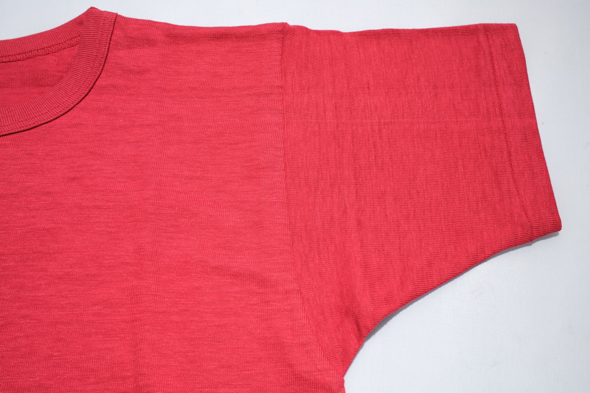 John Gluckow X Warehouse Co. 6oz Loopwheeled Plain Tee (Red)