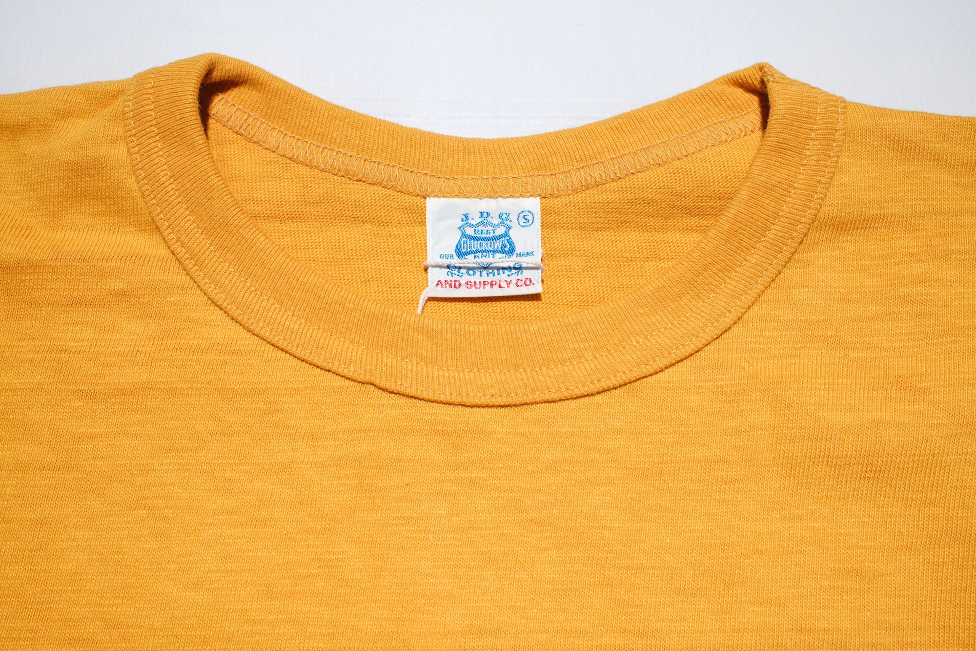 John Gluckow X Warehouse Co. 6oz Loopwheeled Plain Tee (Deep Gold)