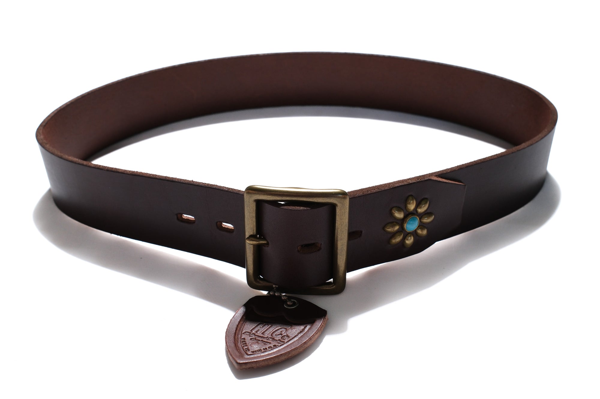 Hollywood Trading Company "Desert Flower" Belt (Dark Brown Tea-core)