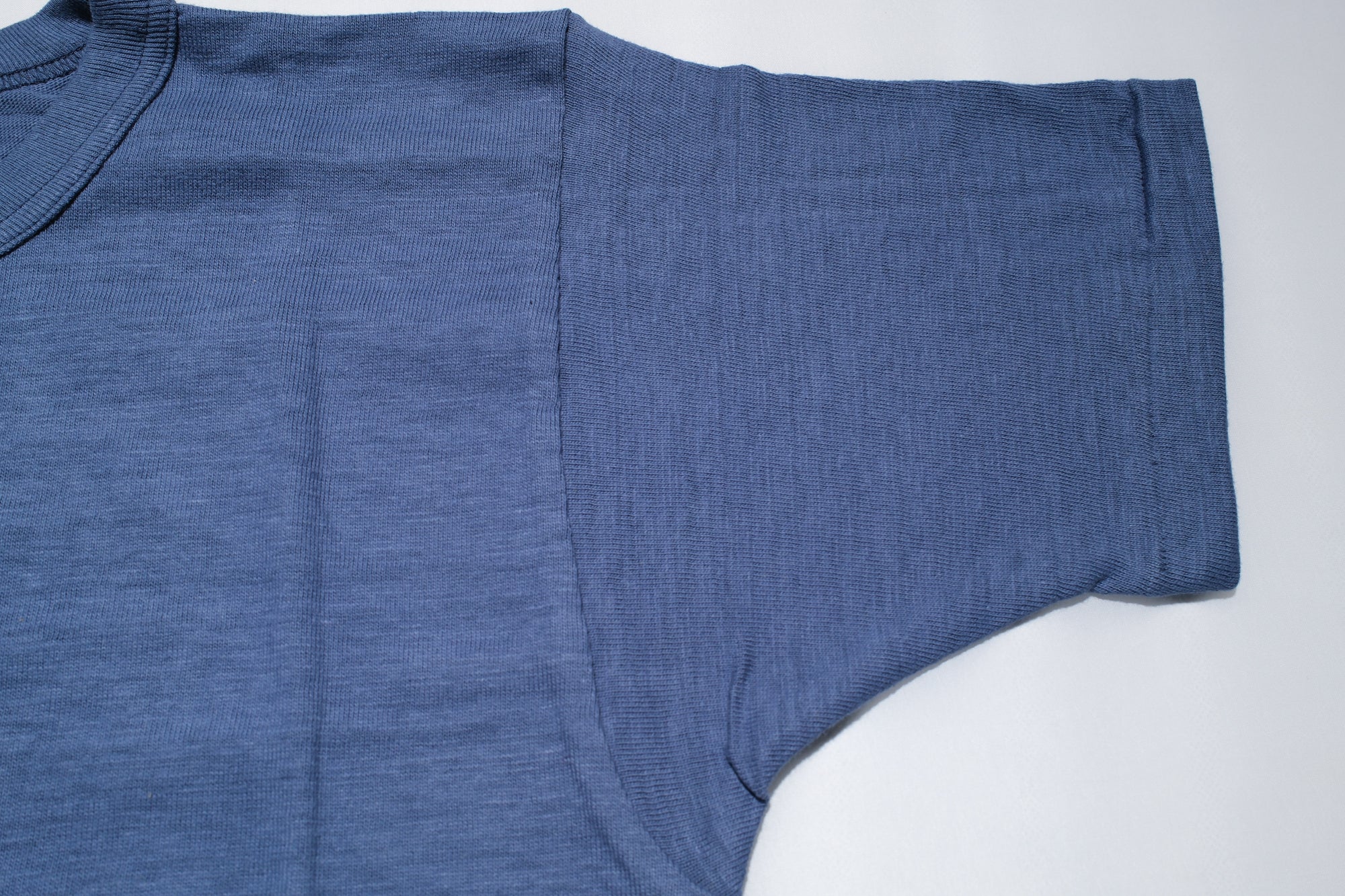 John Gluckow X Warehouse Co. 6oz Loopwheeled Plain Tee (Blue)