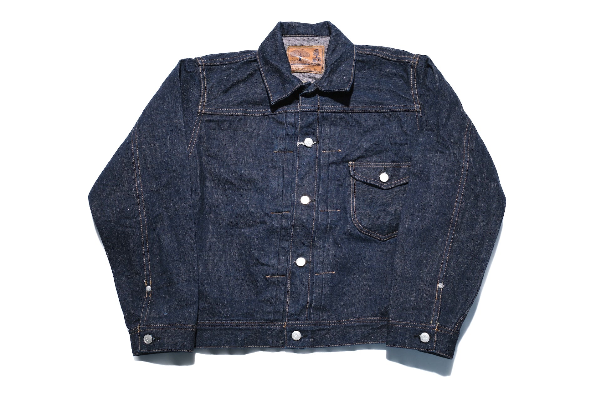 Samurai 18oz “Indigo Sakura Plus” Denim Rider Jacket