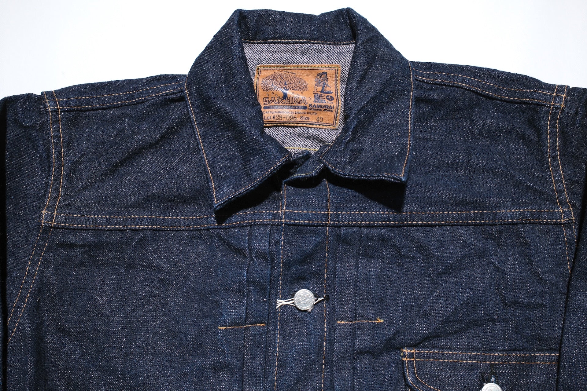Samurai 18oz “Indigo Sakura Plus” Denim Rider Jacket
