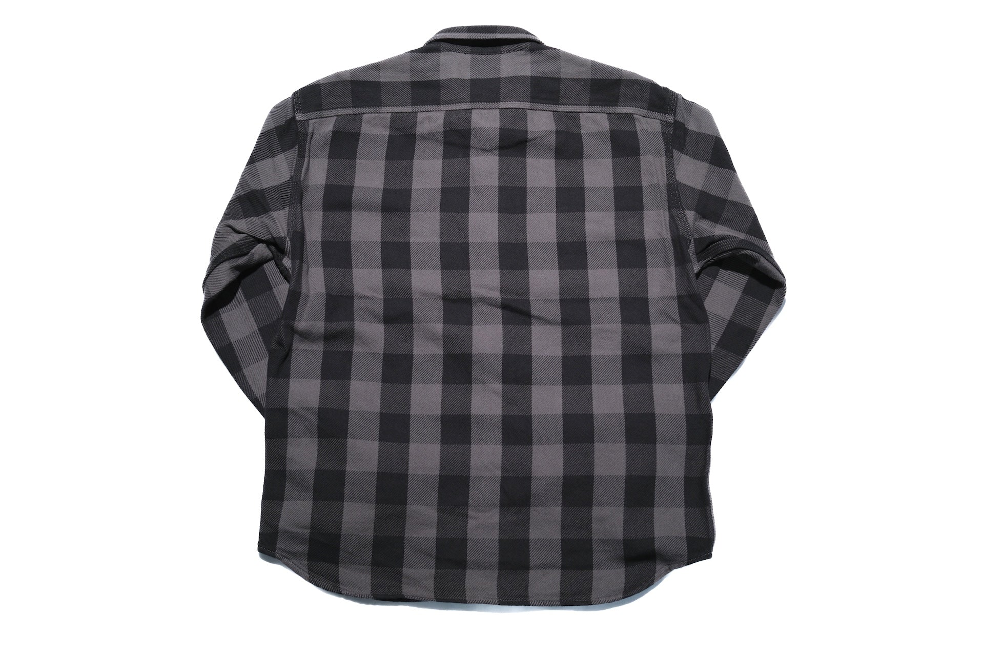 MOMOTARO JEANS Medium-Weight Cotton Flannel Workshirt (Grey)