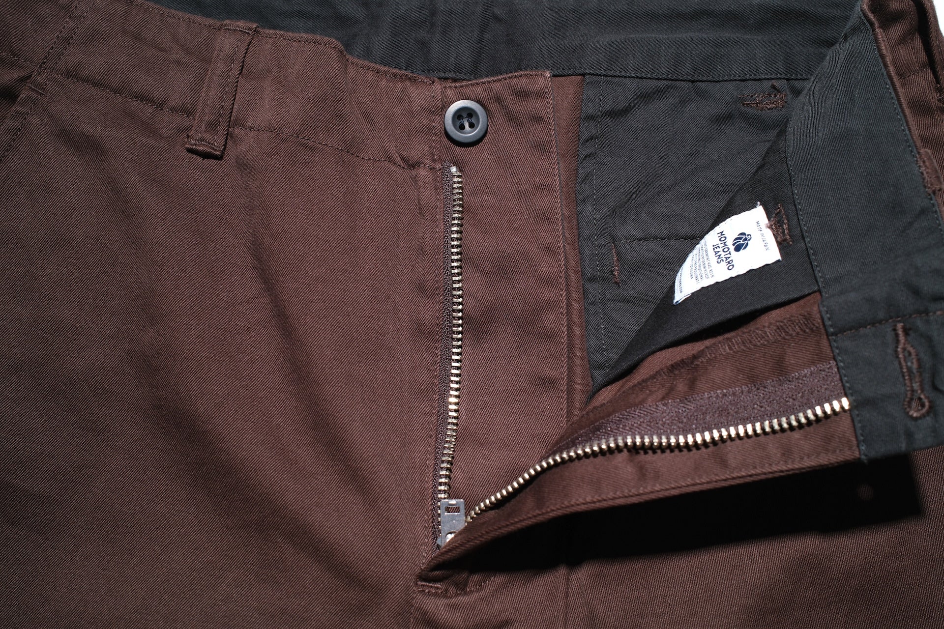 MOMOTARO JEANS 11oz High-Density West Point Trousers (Chocolate Brown)
