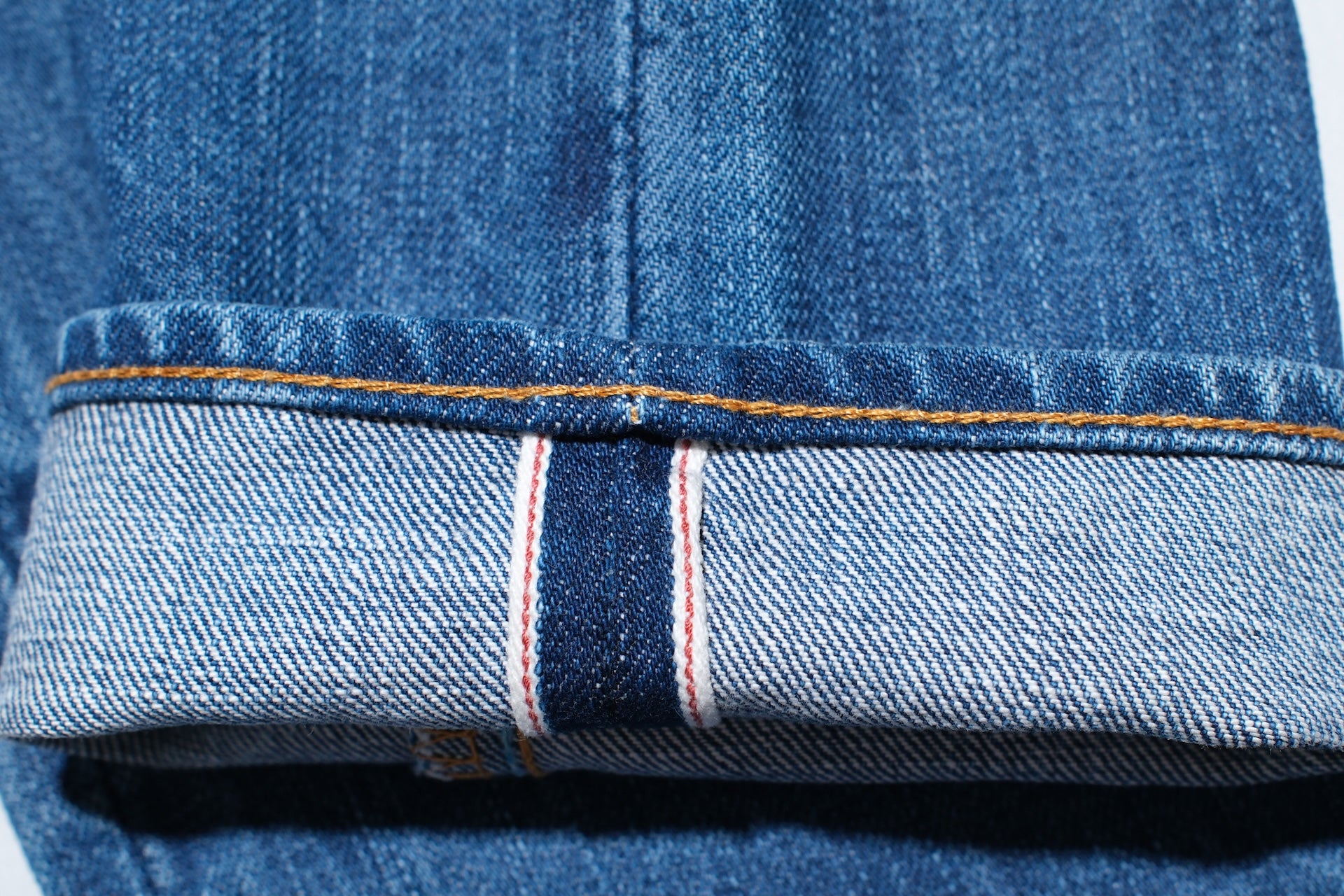 Japan Blue 14.8oz “Mid-Washed Circle” J201-M Denim (Slim Tapered fit)