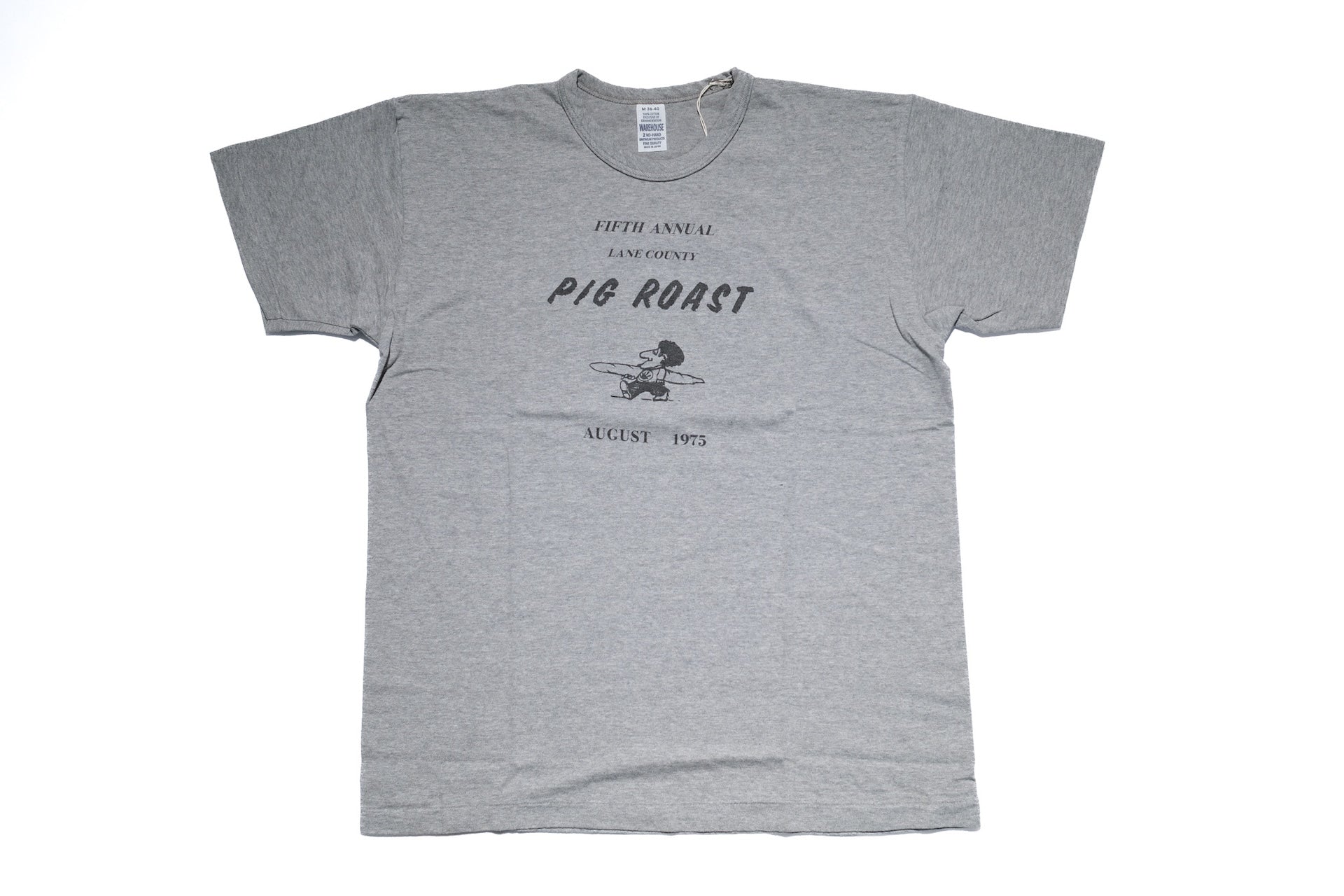 Warehouse 5oz "Pig Roast" Tubular Tee (Heather Grey)