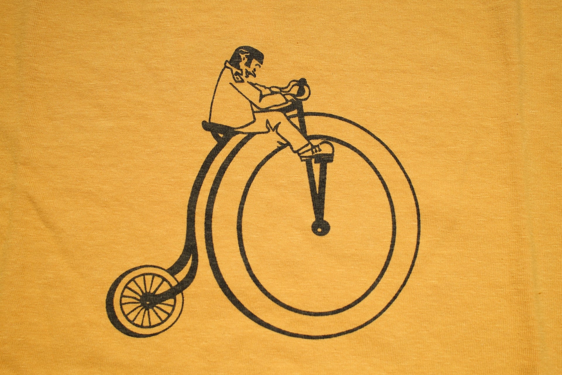 Warehouse 5oz "High Wheel Bike" Tubular Tee (Yellow)