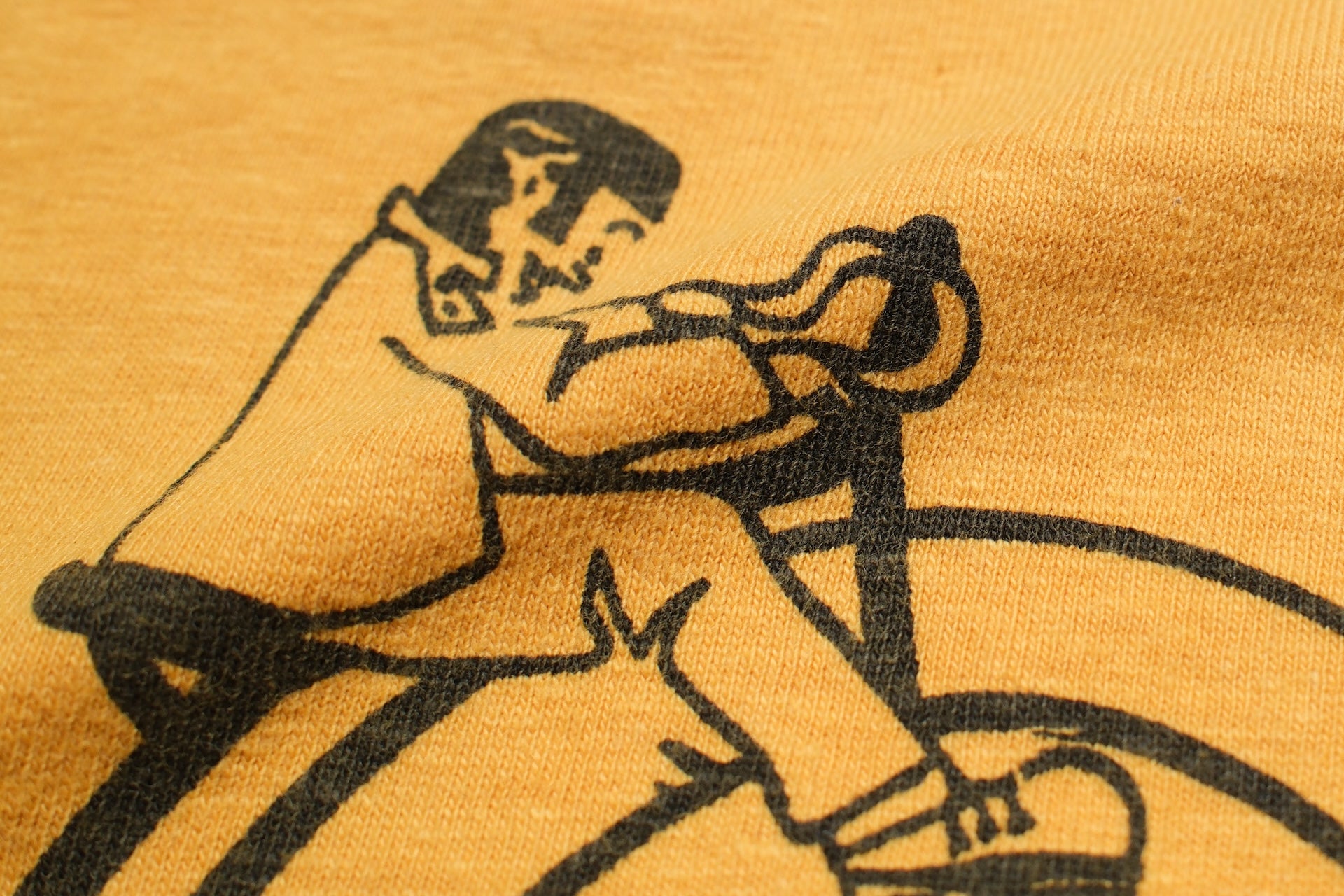 Warehouse 5oz "High Wheel Bike" Tubular Tee (Yellow)