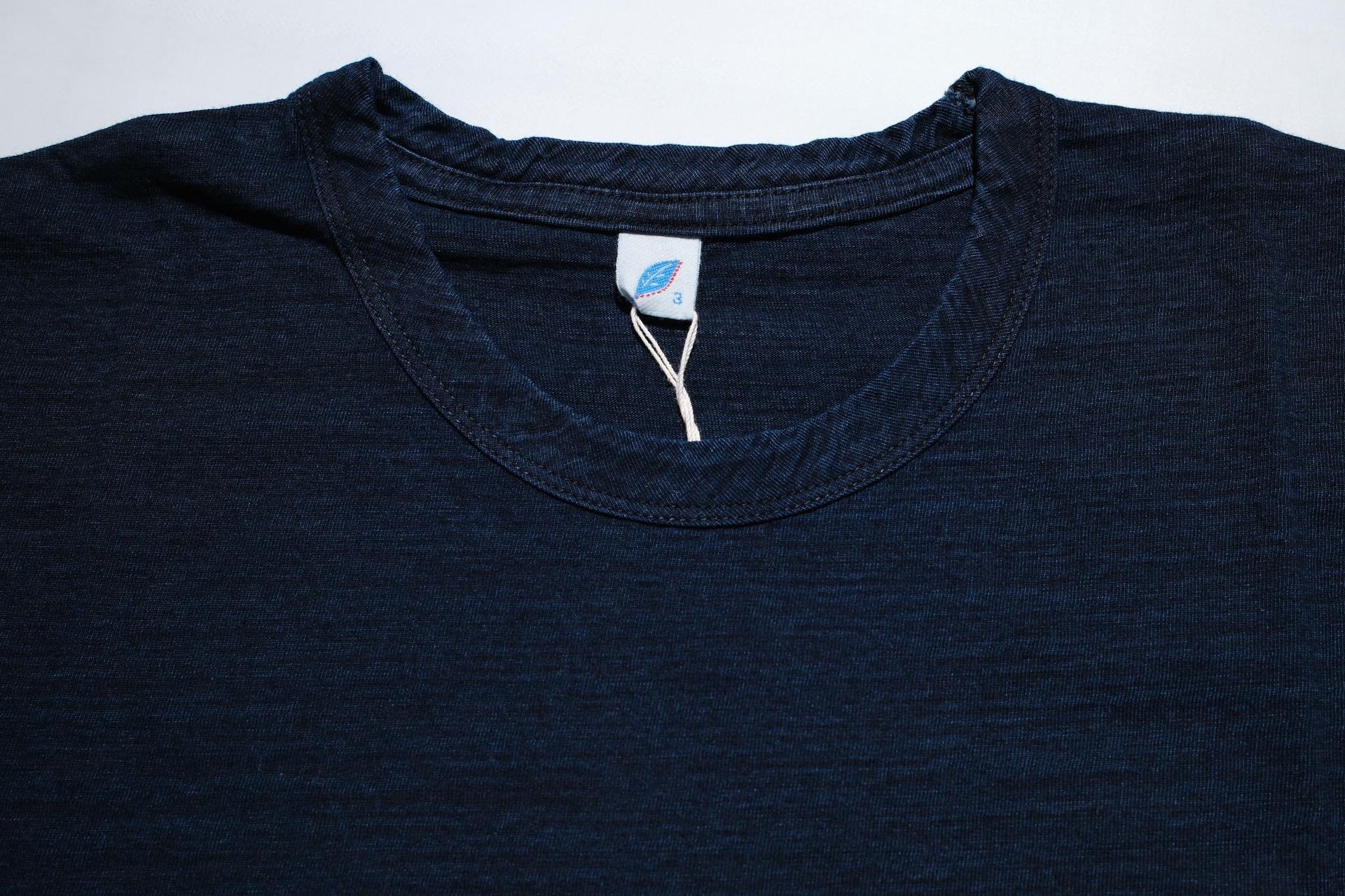 Pure Blue Japan 6.5oz Embroidered Grand Indigo Dyed Tee (Beer)