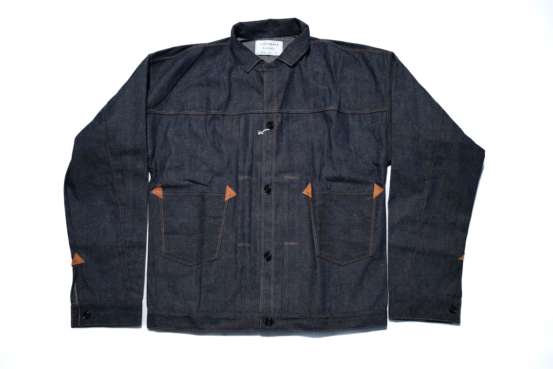 Warehouse 11oz "Greenebaum" Leather Bound Indigo Dyed Denim Blouse