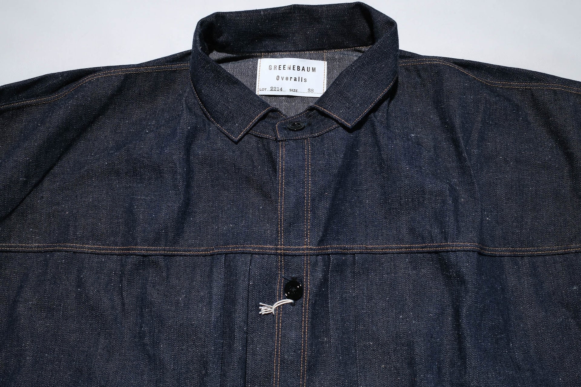 Warehouse 11oz "Greenebaum" Leather Bound Indigo Dyed Denim Blouse