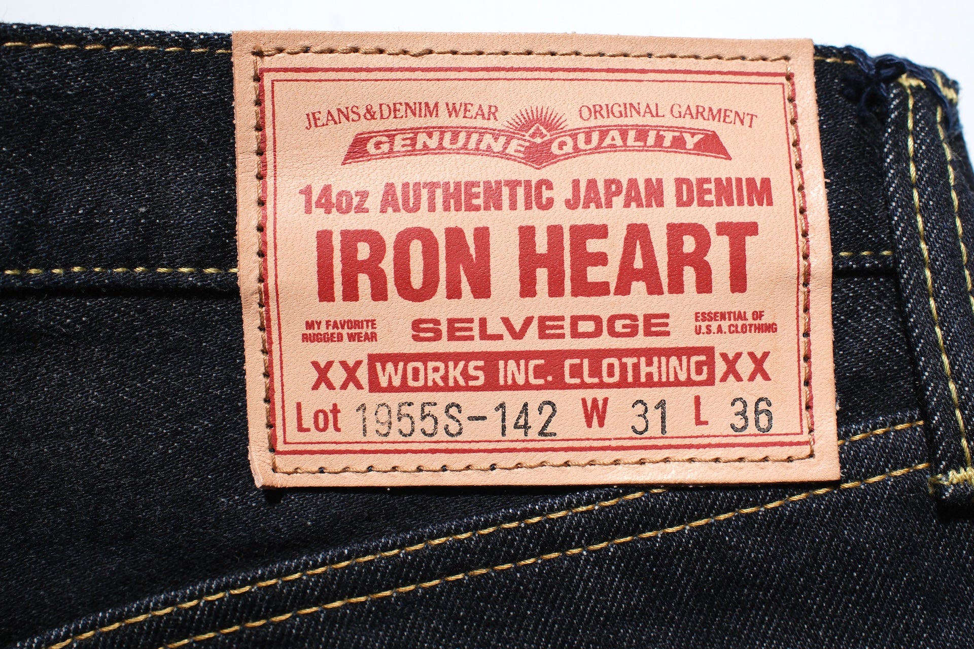 Iron Heart 14oz 1955S-142 Denim (Regular Straight fit)