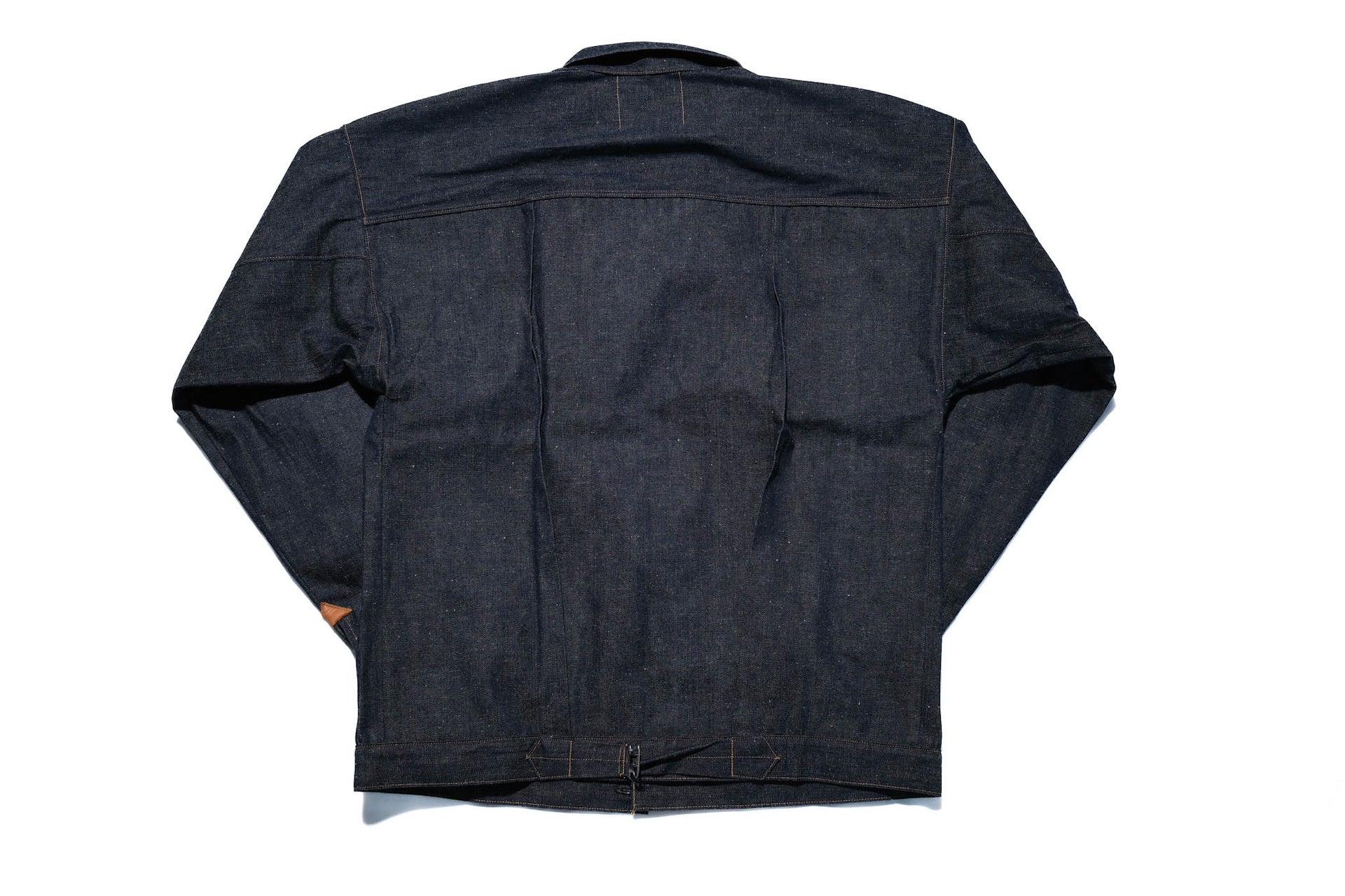 Warehouse 11oz "Greenebaum" Leather Bound Indigo Dyed Denim Blouse