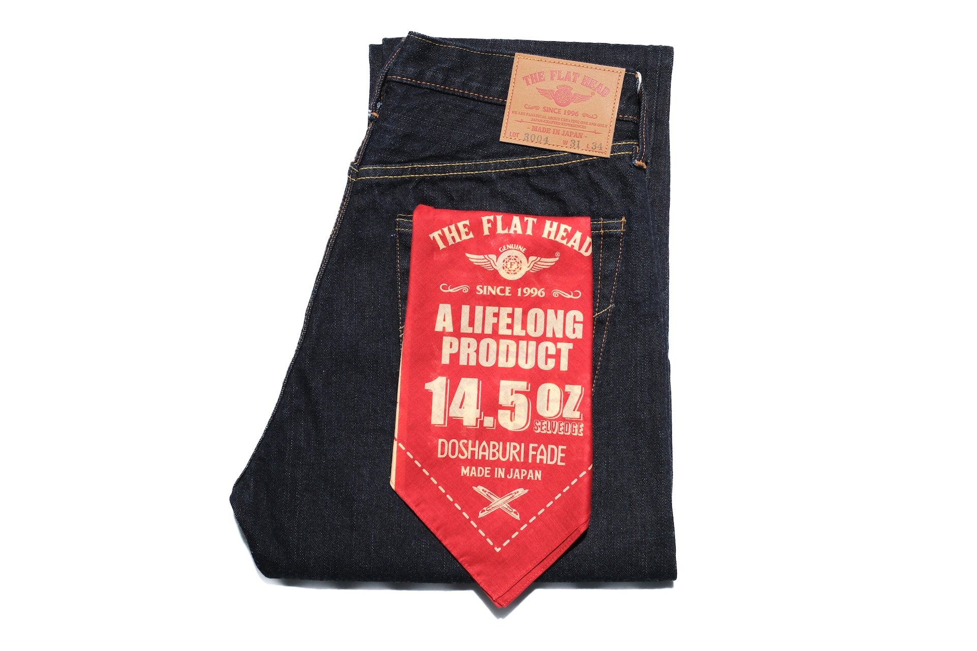 The Flat Head FN-3004 14.5oz “Signature” Denim (Straight Tapered fit)