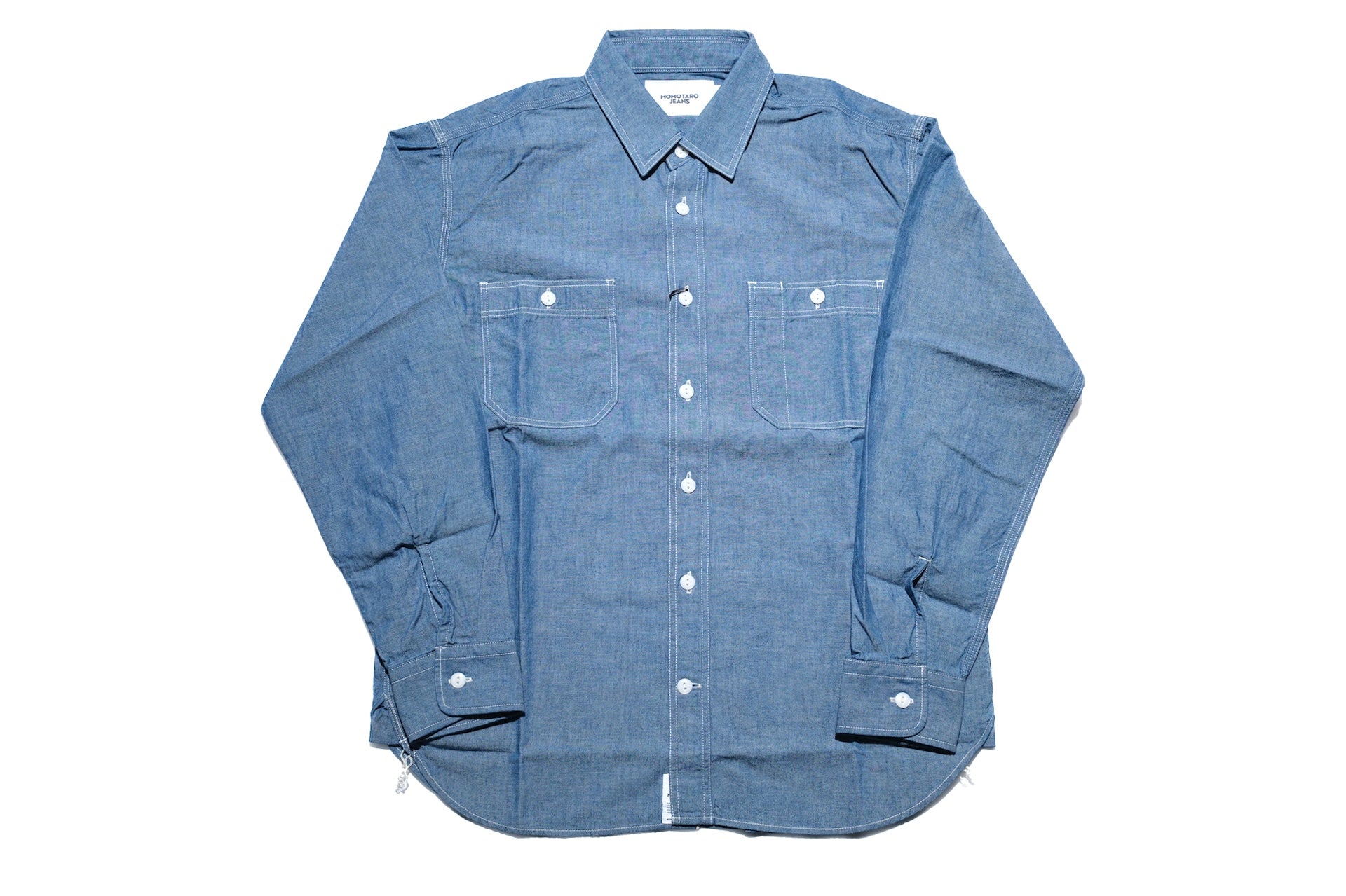 MOMOTARO JEANS 5oz Selvage Chambray “Signature” Workshirt (Indigo)