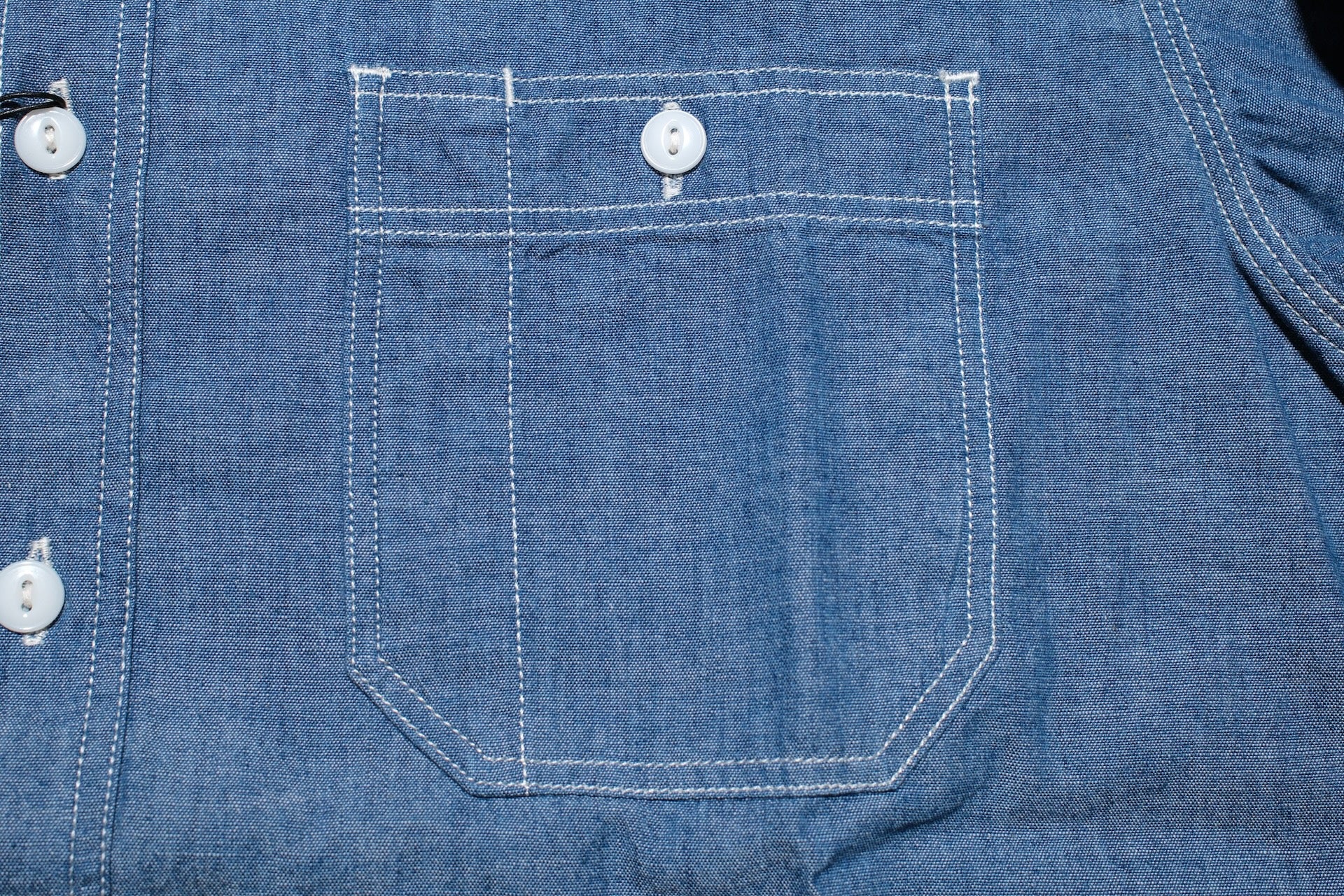 MOMOTARO JEANS 5oz Selvage Chambray “Signature” Workshirt (Indigo)
