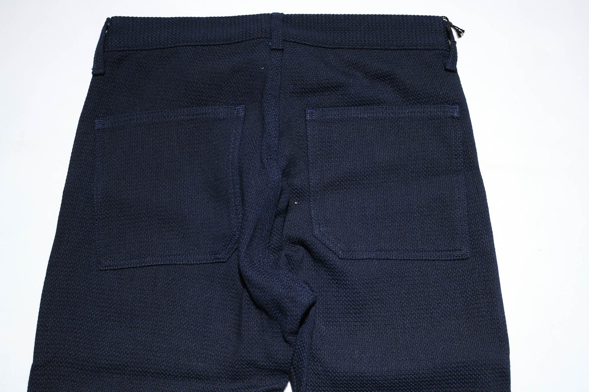 Momotaro Indigo Dyed Heavyweight Sashiko Baker Pants (Modern Straight fit)