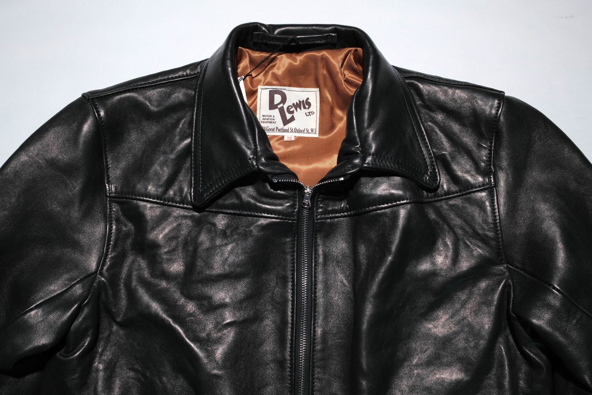 Lewis Leathers Sheepskin NO.385 Countryman Leather Jacket (Black)