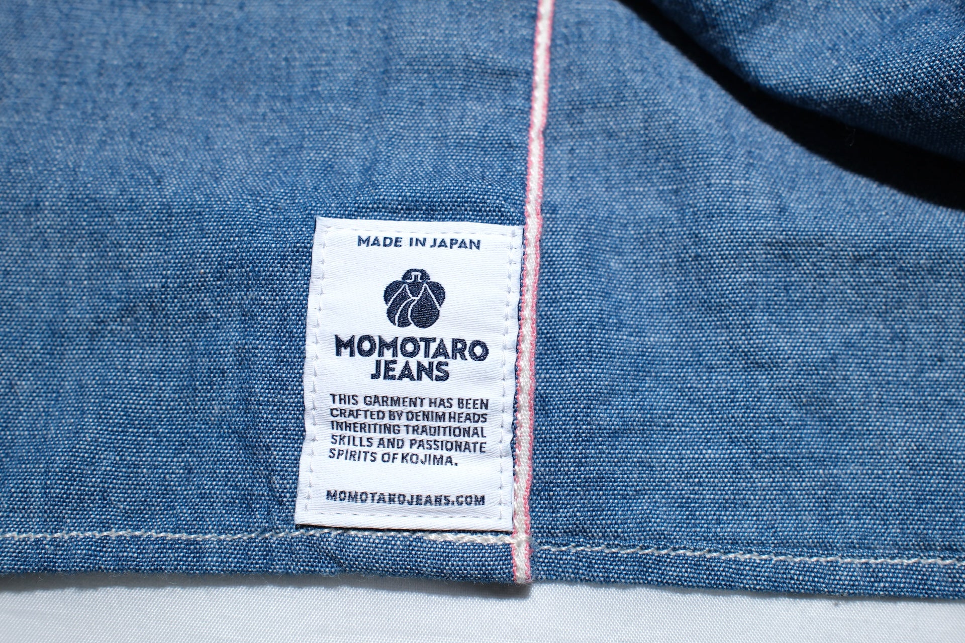 MOMOTARO JEANS 5oz Selvage Chambray “GTB” Workshirt (Indigo)
