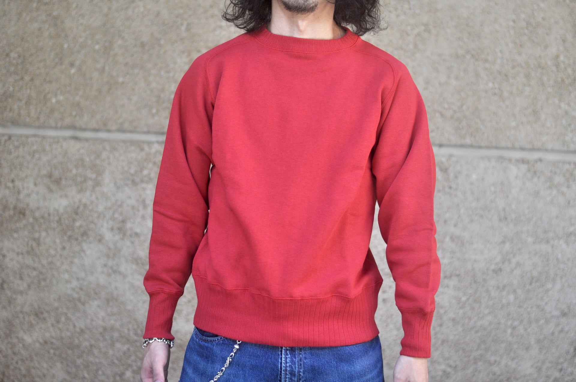 John Gluckow X Warehouse Co. 10oz Loopwheeled "The Albert" Sweatshirt (Apple Red)
