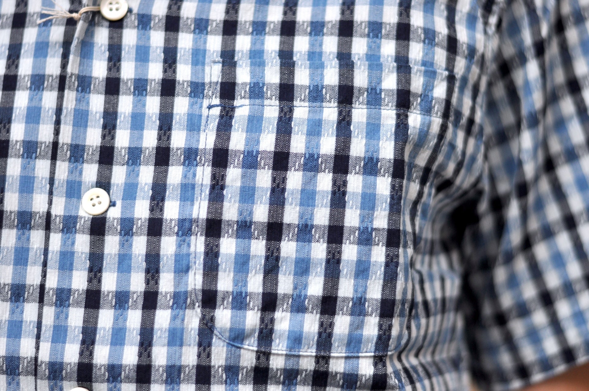 Samurai Natural Indigo Dyed “Diamond Sashiko” S/S Aloha Shirt