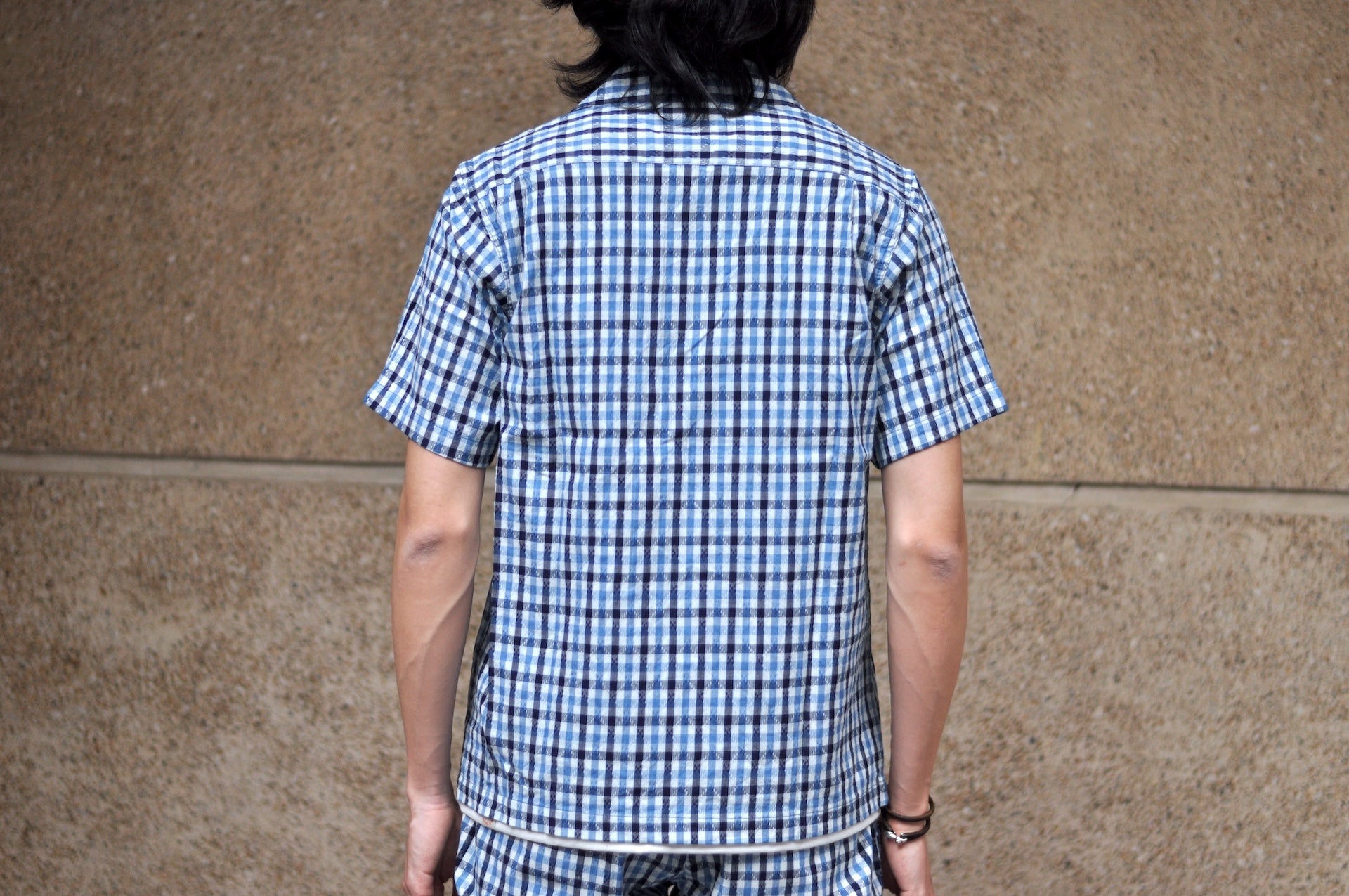 Samurai Natural Indigo Dyed “Diamond Sashiko” S/S Aloha Shirt