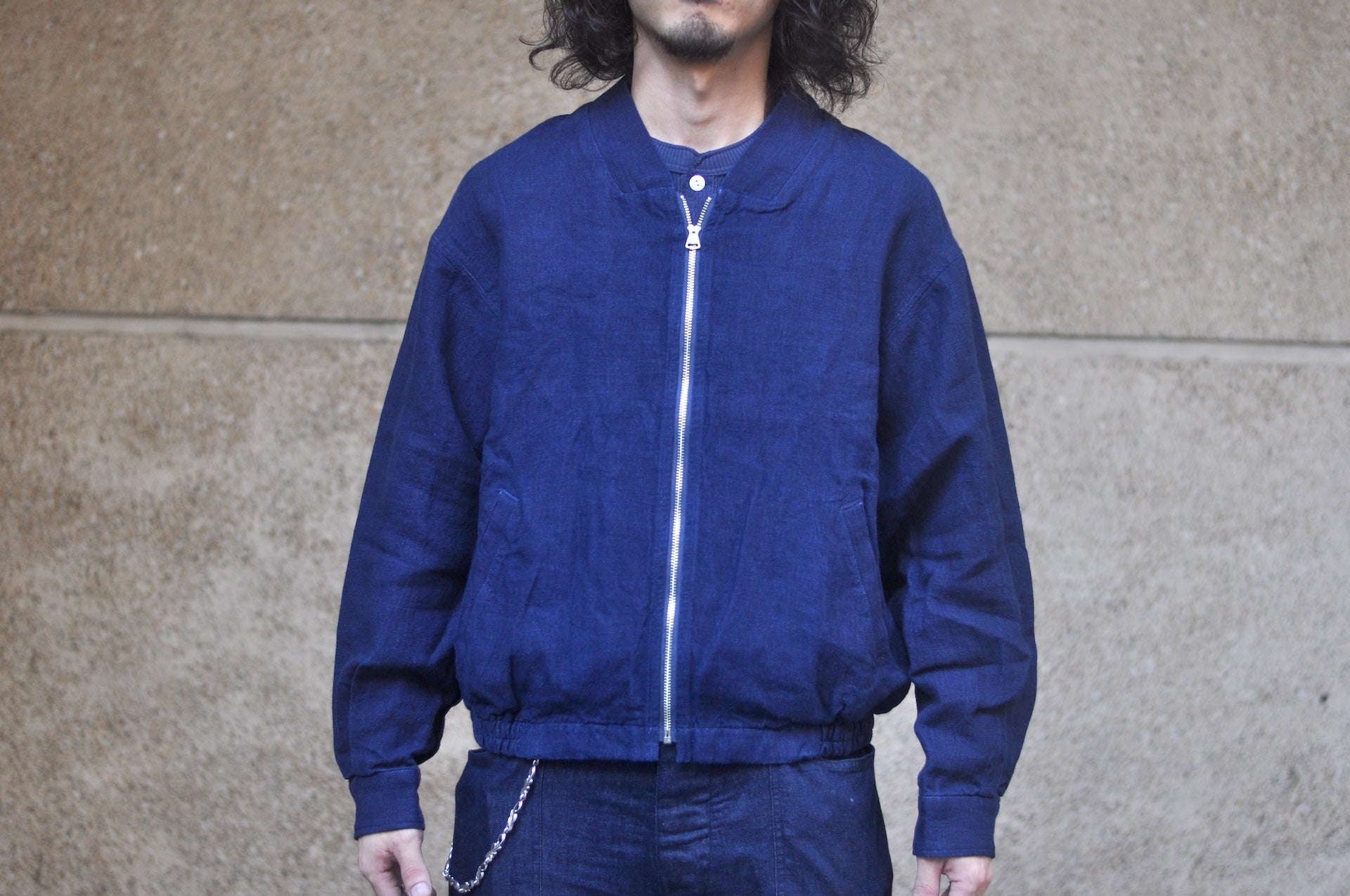 Maru Sankaku Peke “Aizome-Kimono-Style” Sports Jacket