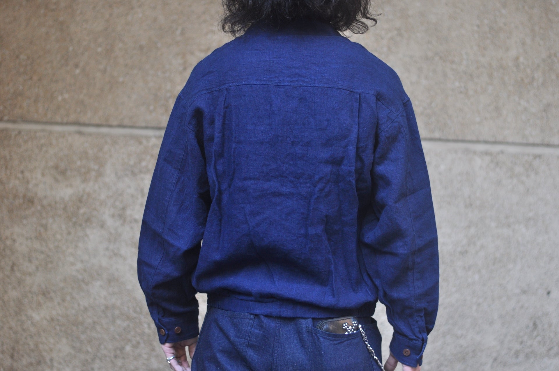 Maru Sankaku Peke “Aizome-Kimono-Style” Sports Jacket