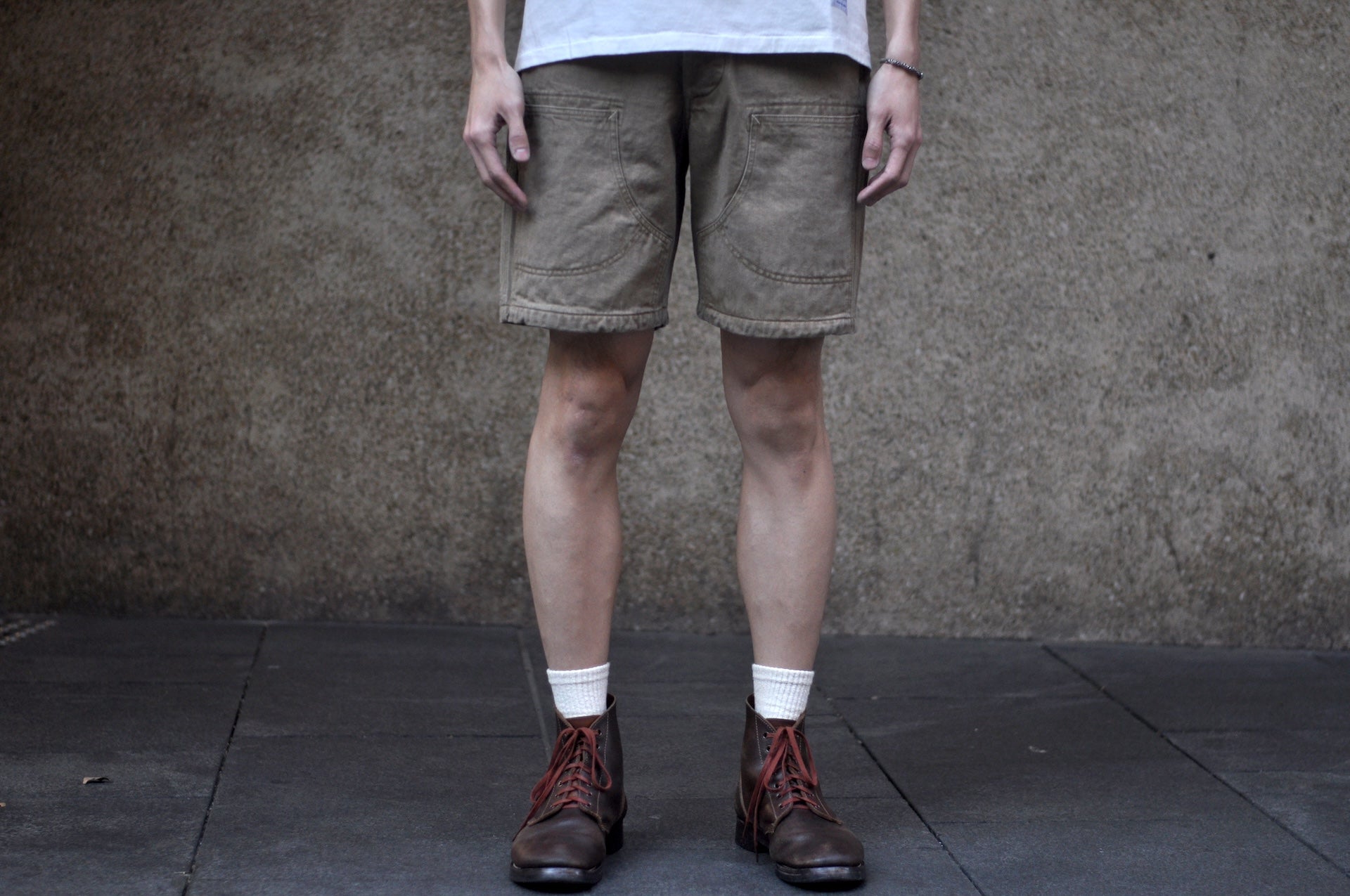 Freewheelers 10.5oz Denim “BAKERSFIELD” Cut-Length Trousers (Beige)