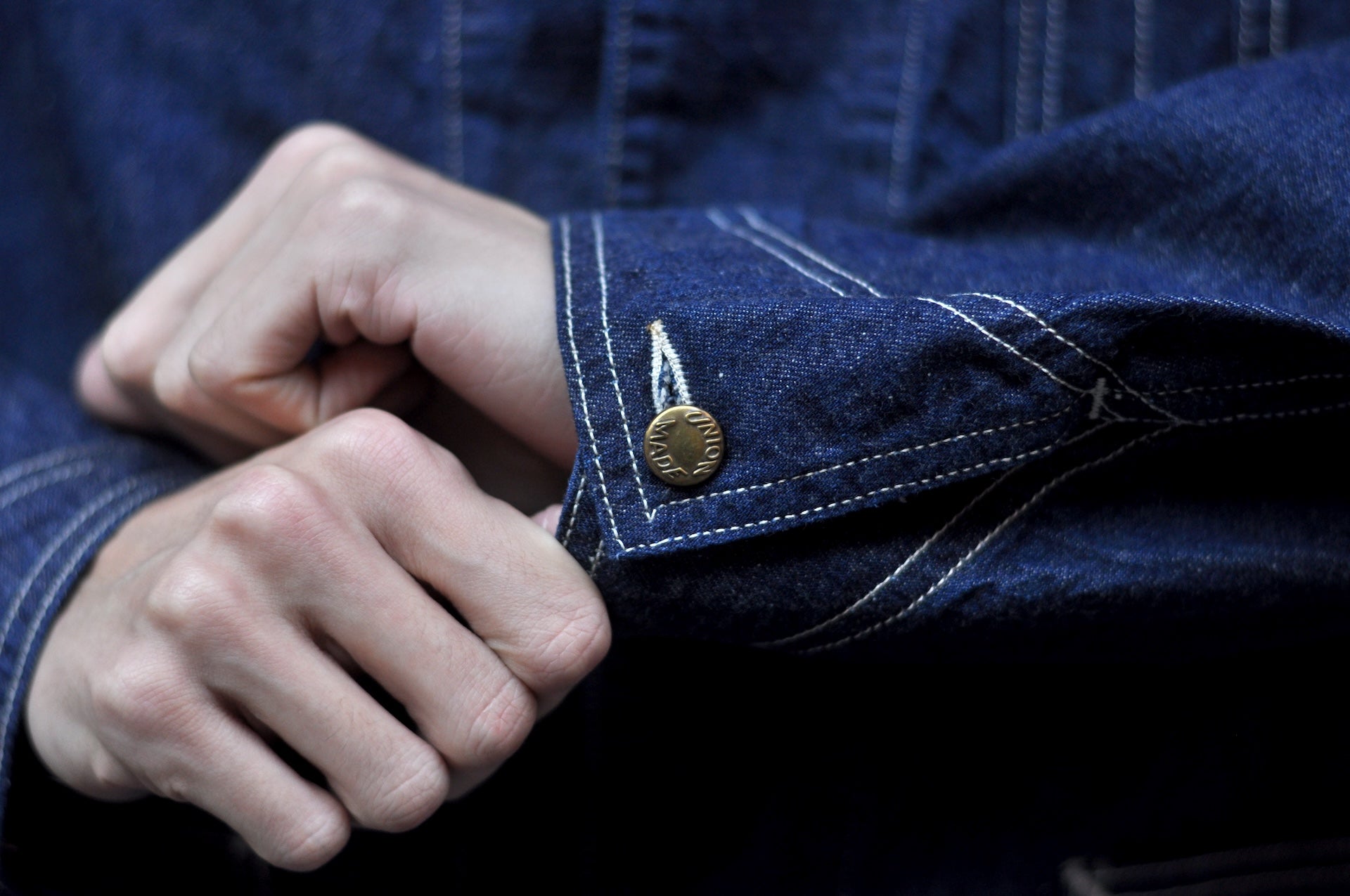 Freewheelers 9.5oz Indigo Denim “IRON WARF” Work Coat