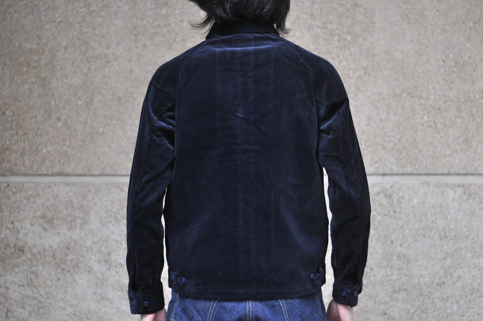 BONCOURA Heavyweight Corduroy "Dog Ear" Sport Jacket (Navy)