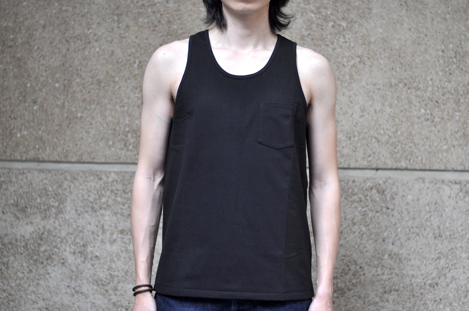 Boncoura 10oz Ultra Heavy Loopwheeled Tank Tee (Black)
