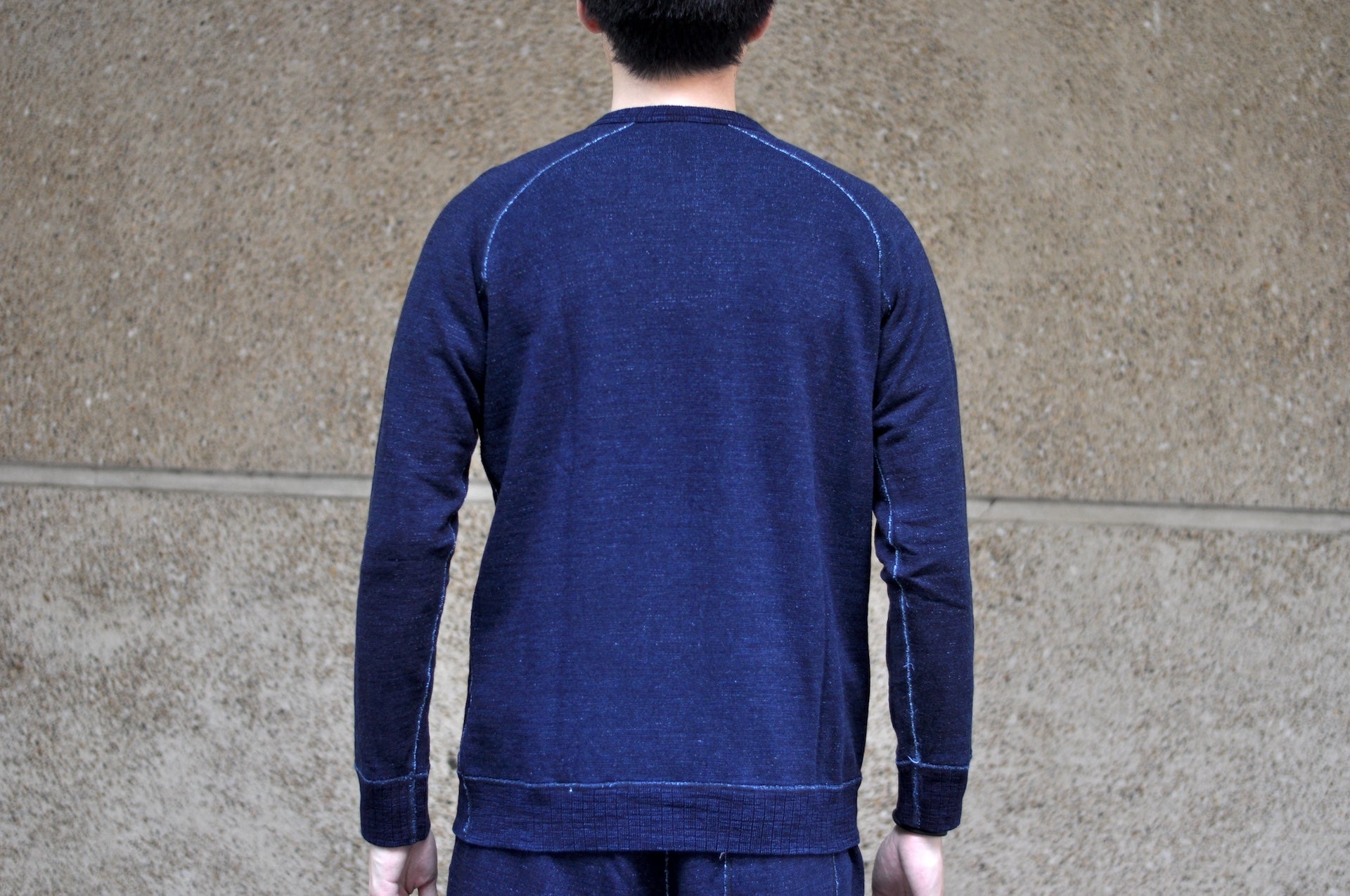 Pure Blue Japan "Slub Yarn" Raglan Sweatshirt (Grand Indigo)