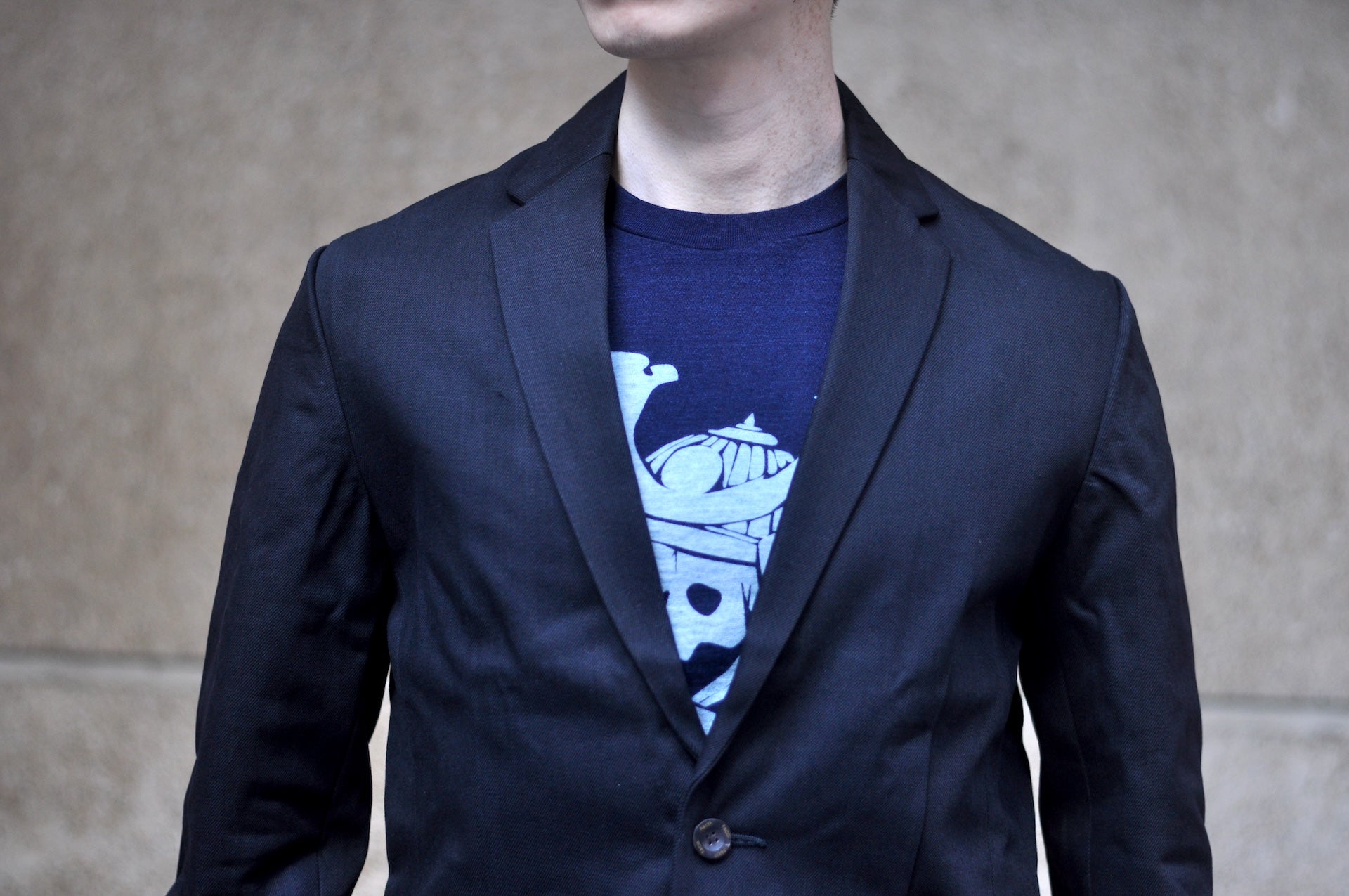Sugar & Co. “Ivy Senior” 13.5oz Denim Tailored Blazer (Solid Black)