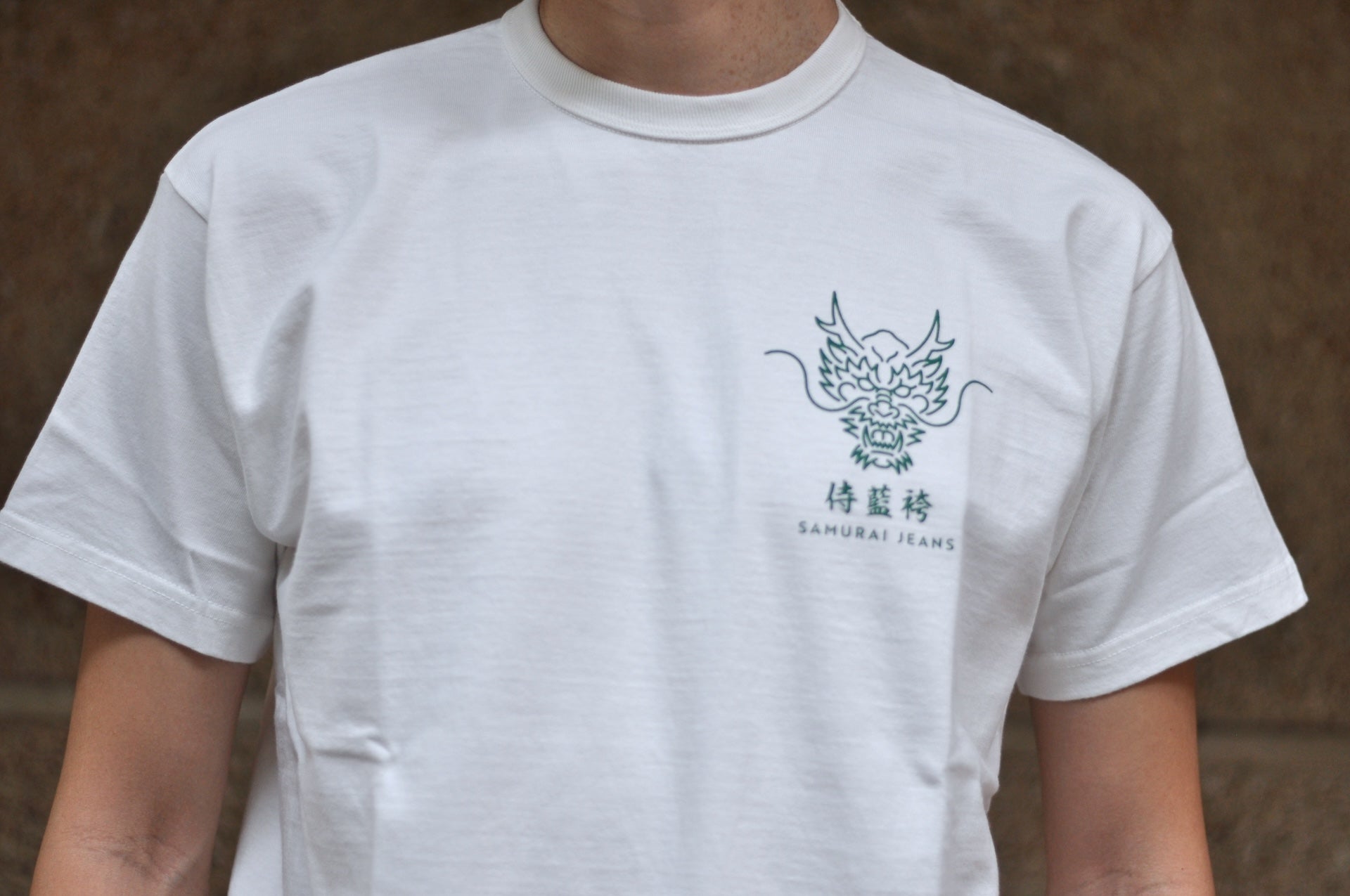 Samurai 8.5oz "Dragon Slayer Ryuou-Taro" Loopwheeled Tee (White)