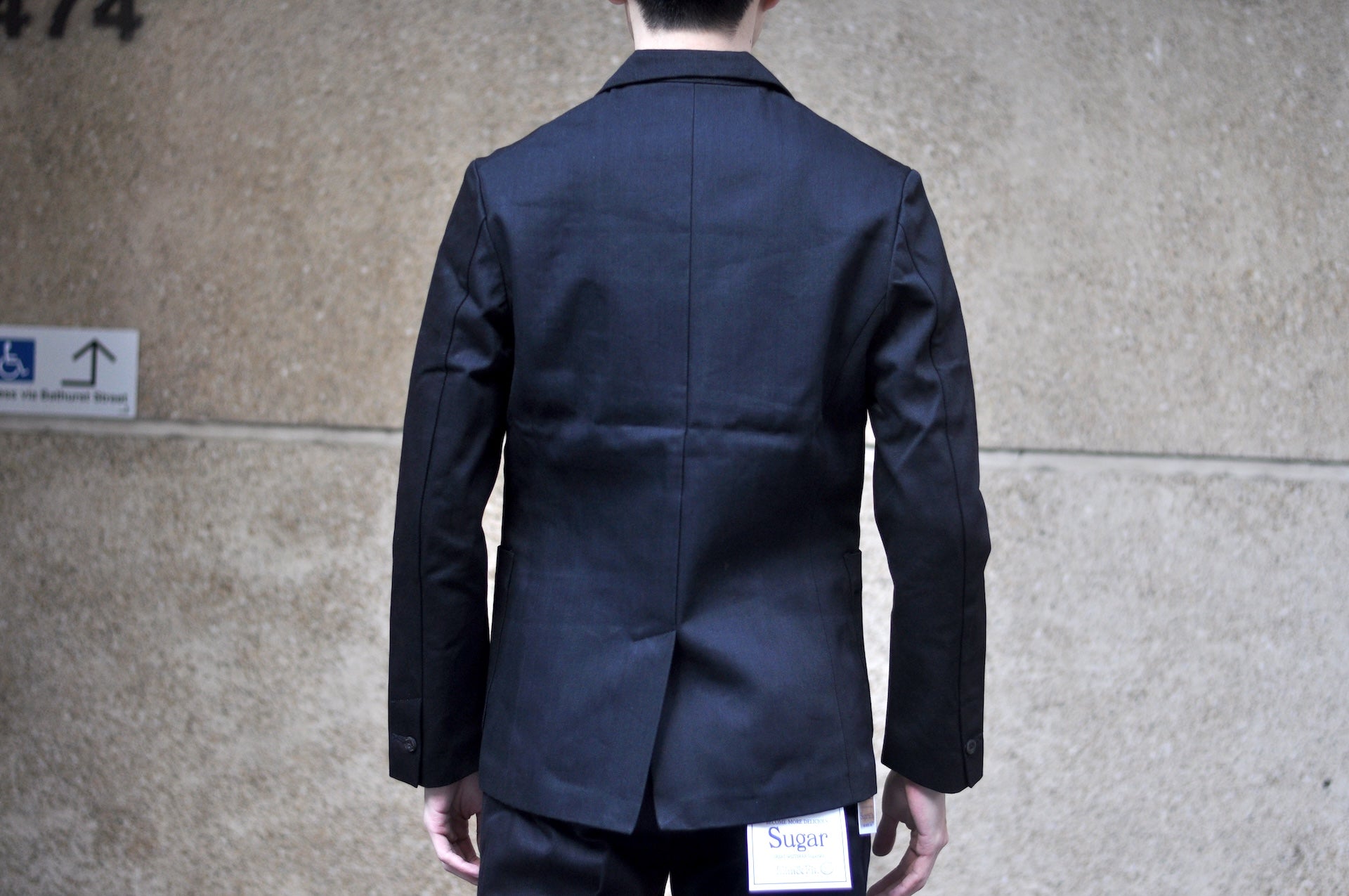 Sugar & Co. “Ivy Senior” 13.5oz Denim Tailored Blazer (Solid Black)