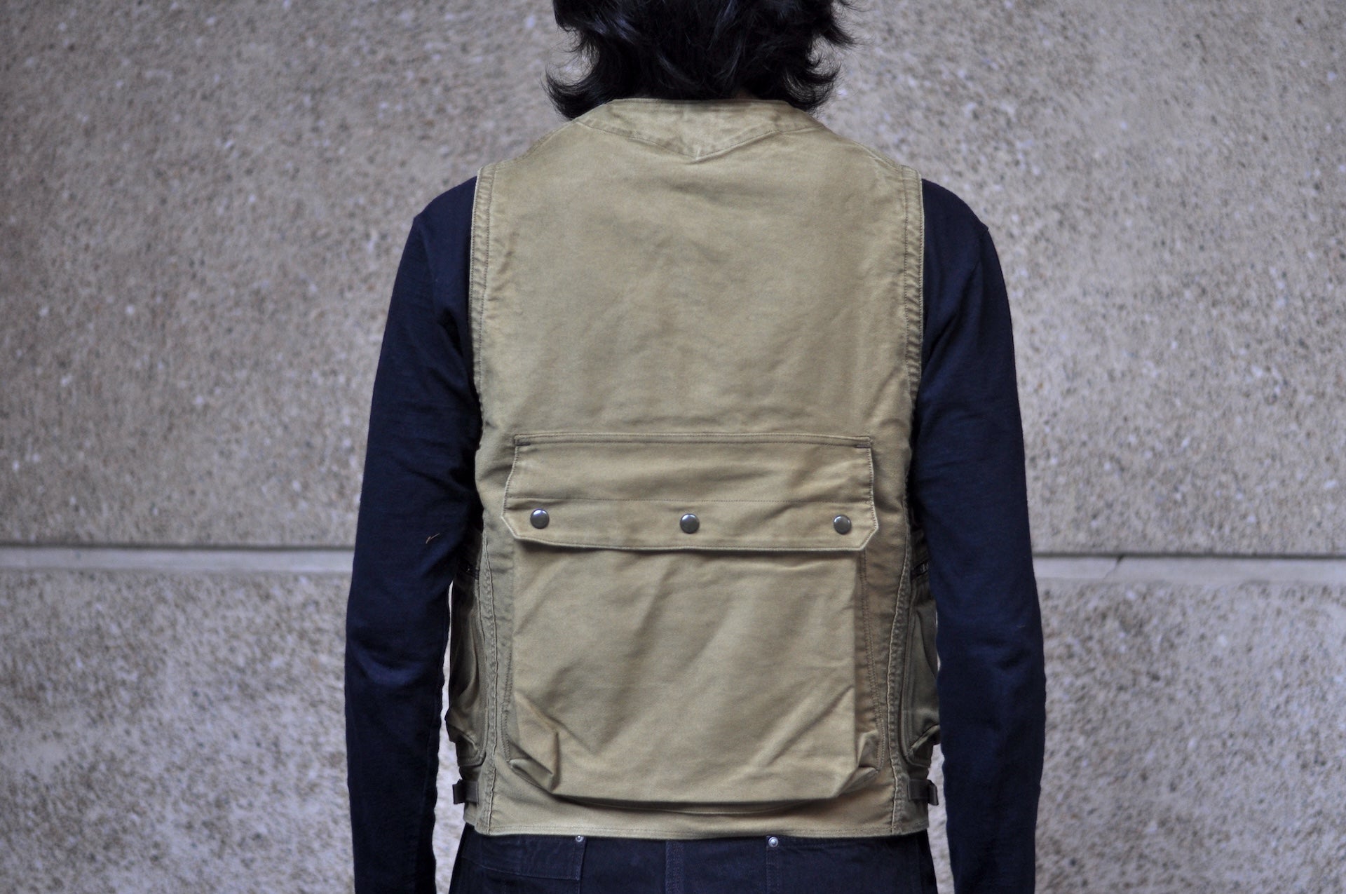 Freewheelers “Speed Engineer” Sleeveless Coat (Khaki)